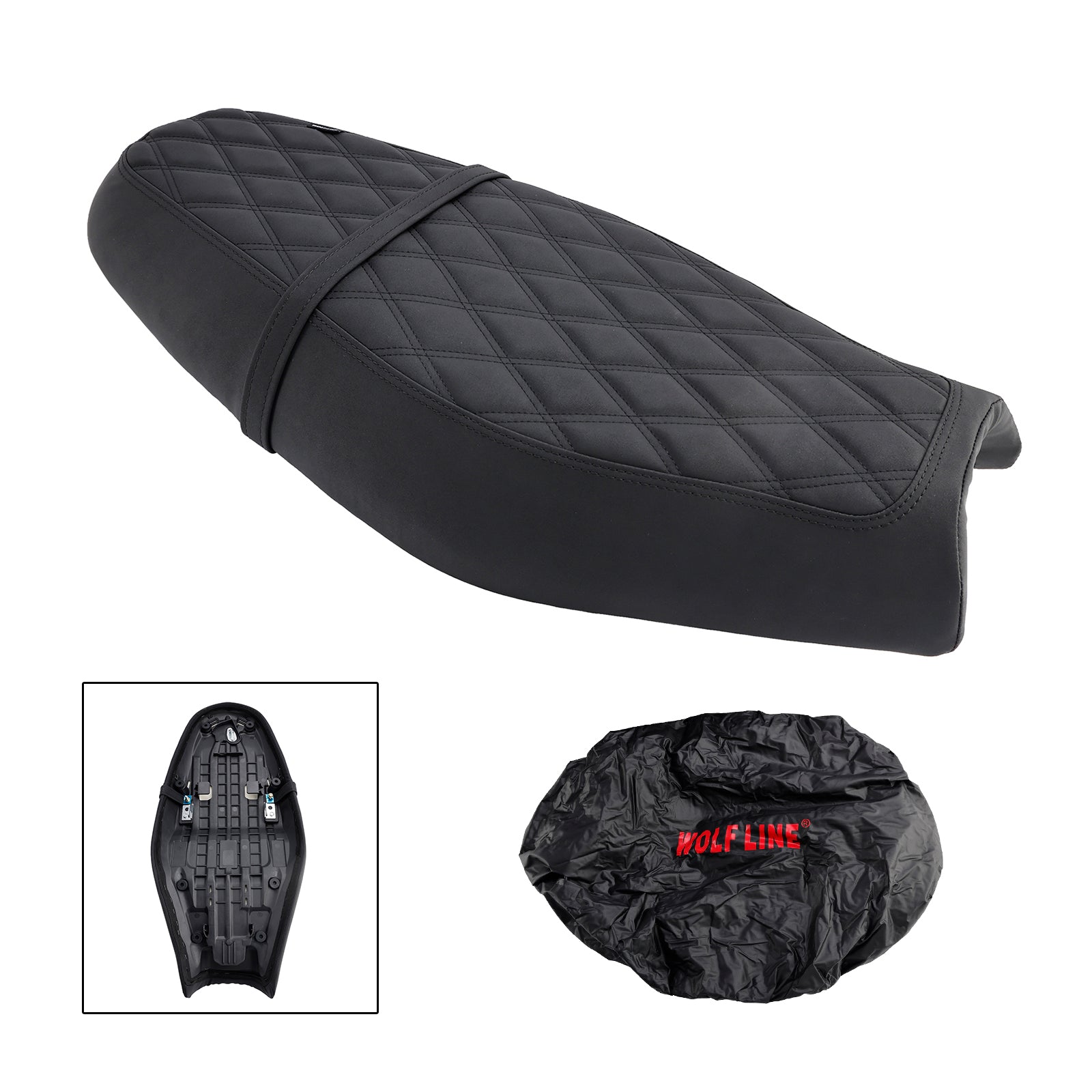 Reemplace el asiento del conductor delantero/trasero del pasajero negro para la calle Twin Speed Twin 900 Brown