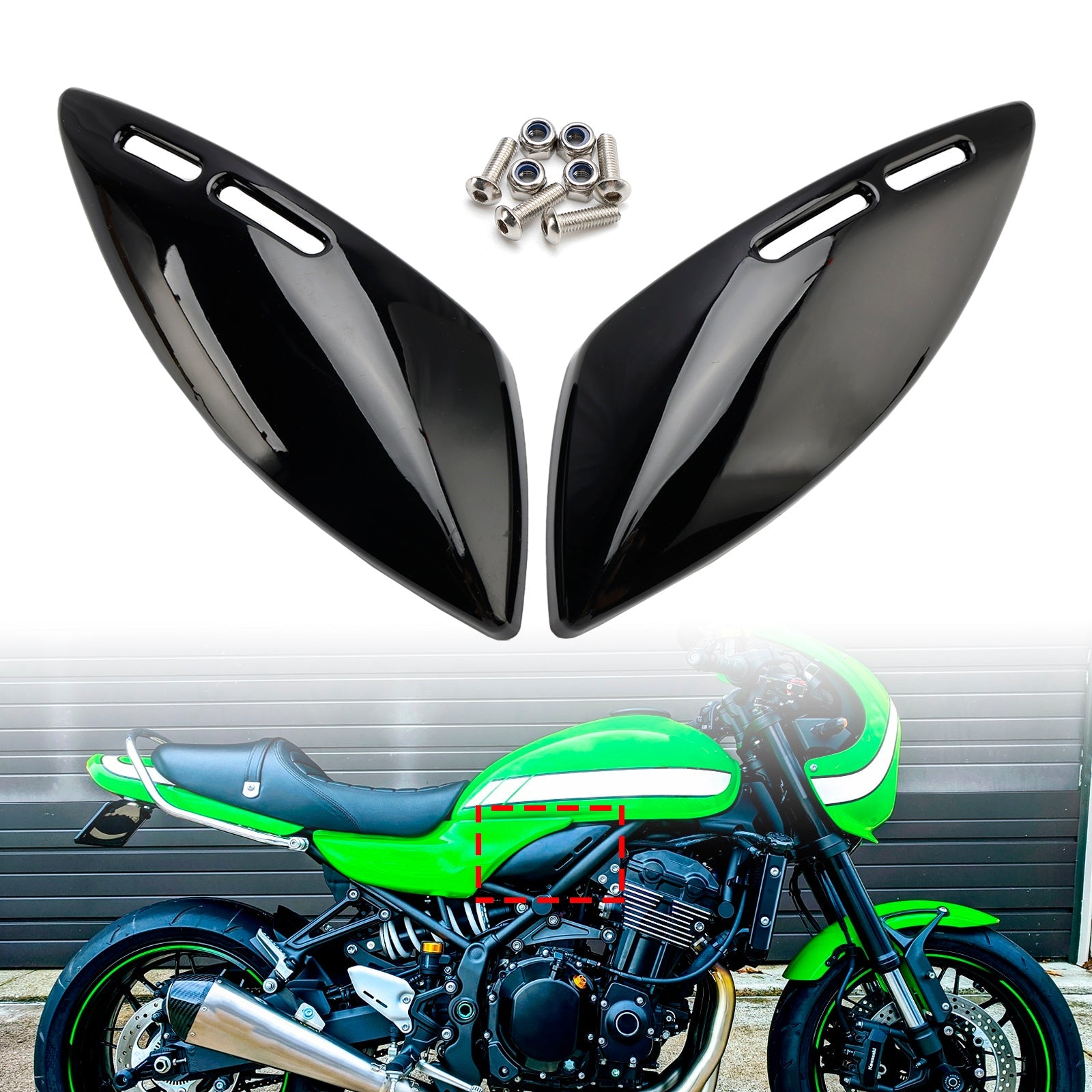Kawasaki Z900RS 2018-2024 Panel lateral del tanque de combustible