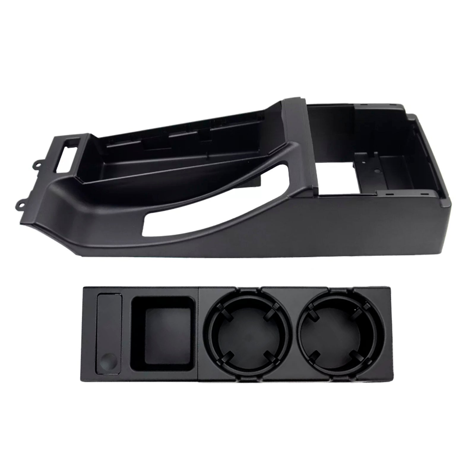 Garniture de console centrale noire pour BMW Série 3 E46 4 portes 1999-2005, porte-gobelet et porte-monnaie 51168218305
