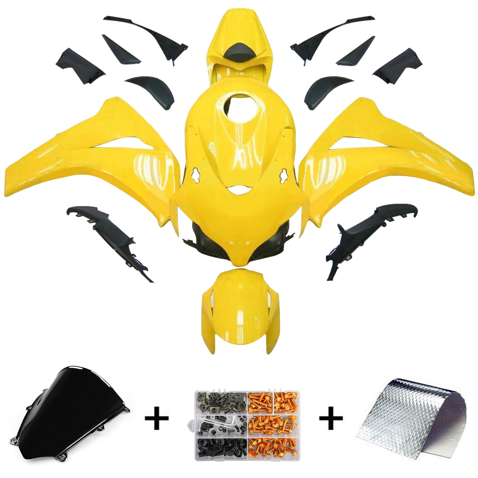 Kit de carénage injecté en plastique ABS pour Honda CBR1000RR 2008-2011