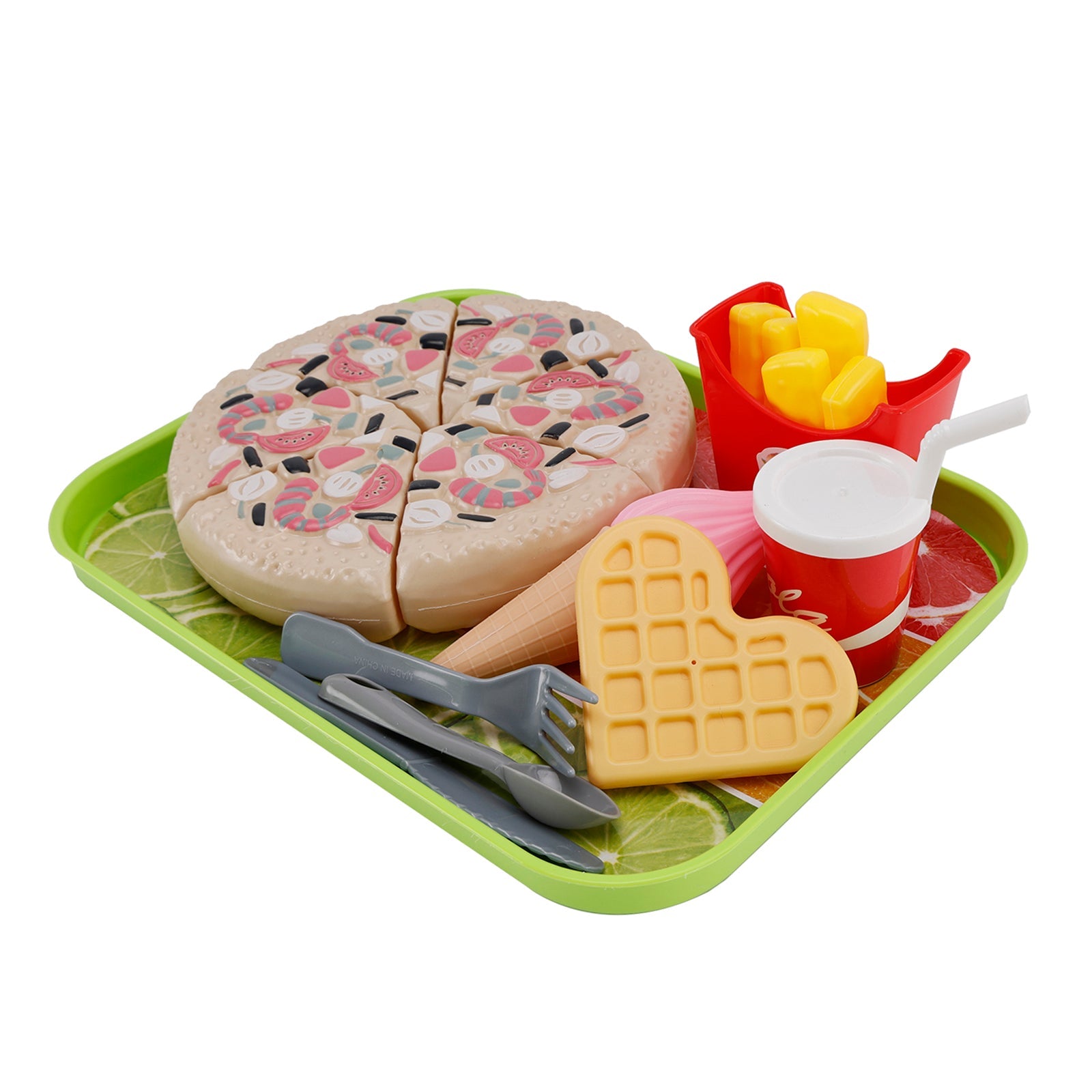 Giocattoli per giocare con pizza e gelato'imitazione Set da cucina Set di giocattoli per bambini Set di giocattoli per bambini