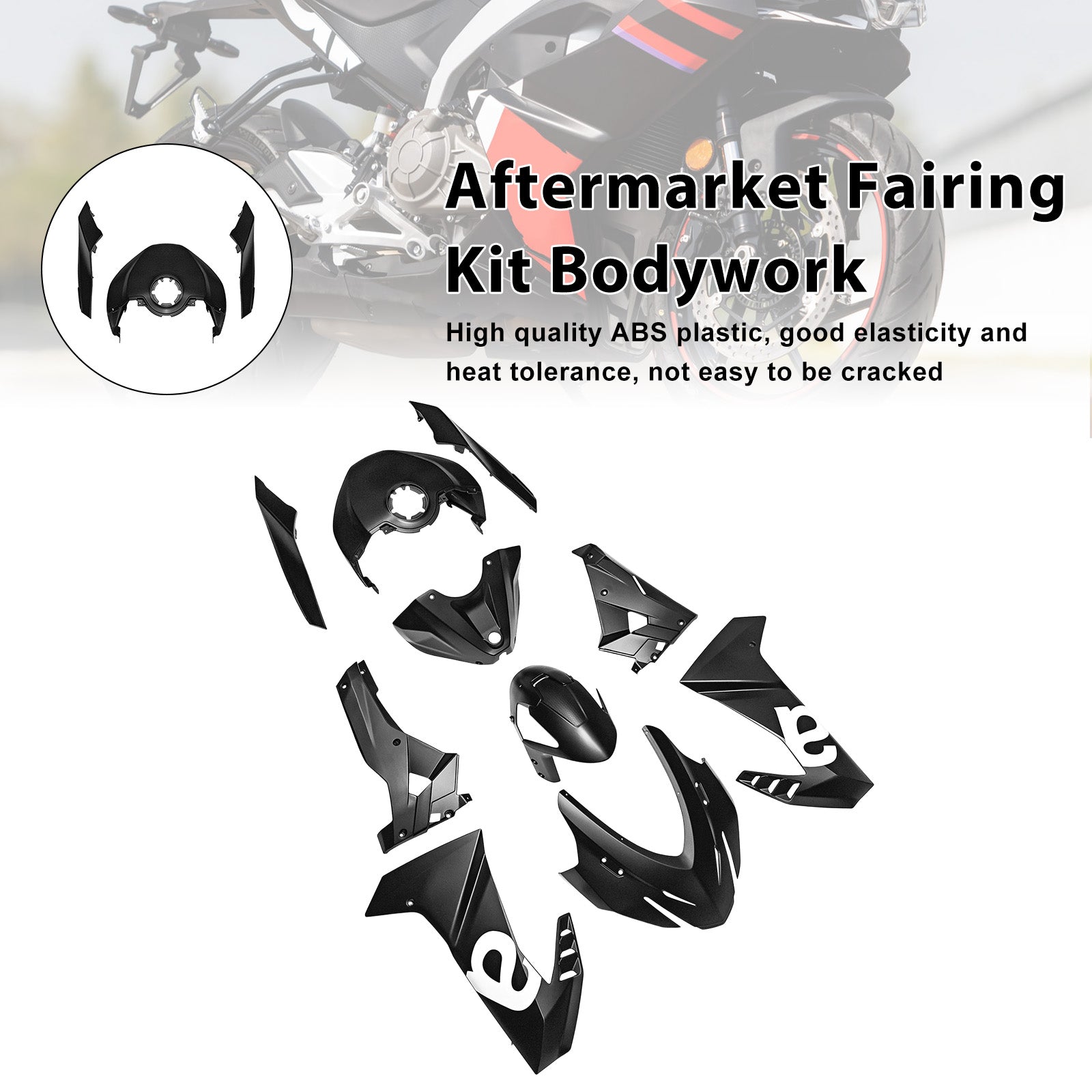 ABS-muovinen korisarja, joka on injektoitu Aprilia RS457 2024-2025 04#