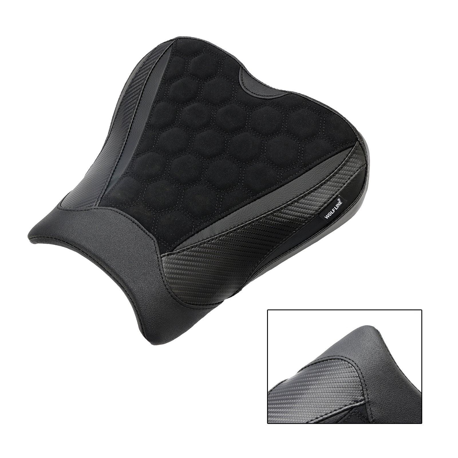 Cuscino del quartier generale davanti al raider in poliuretano nero per Kawasaki Ninja ZX-4R ZX-4RR 2023