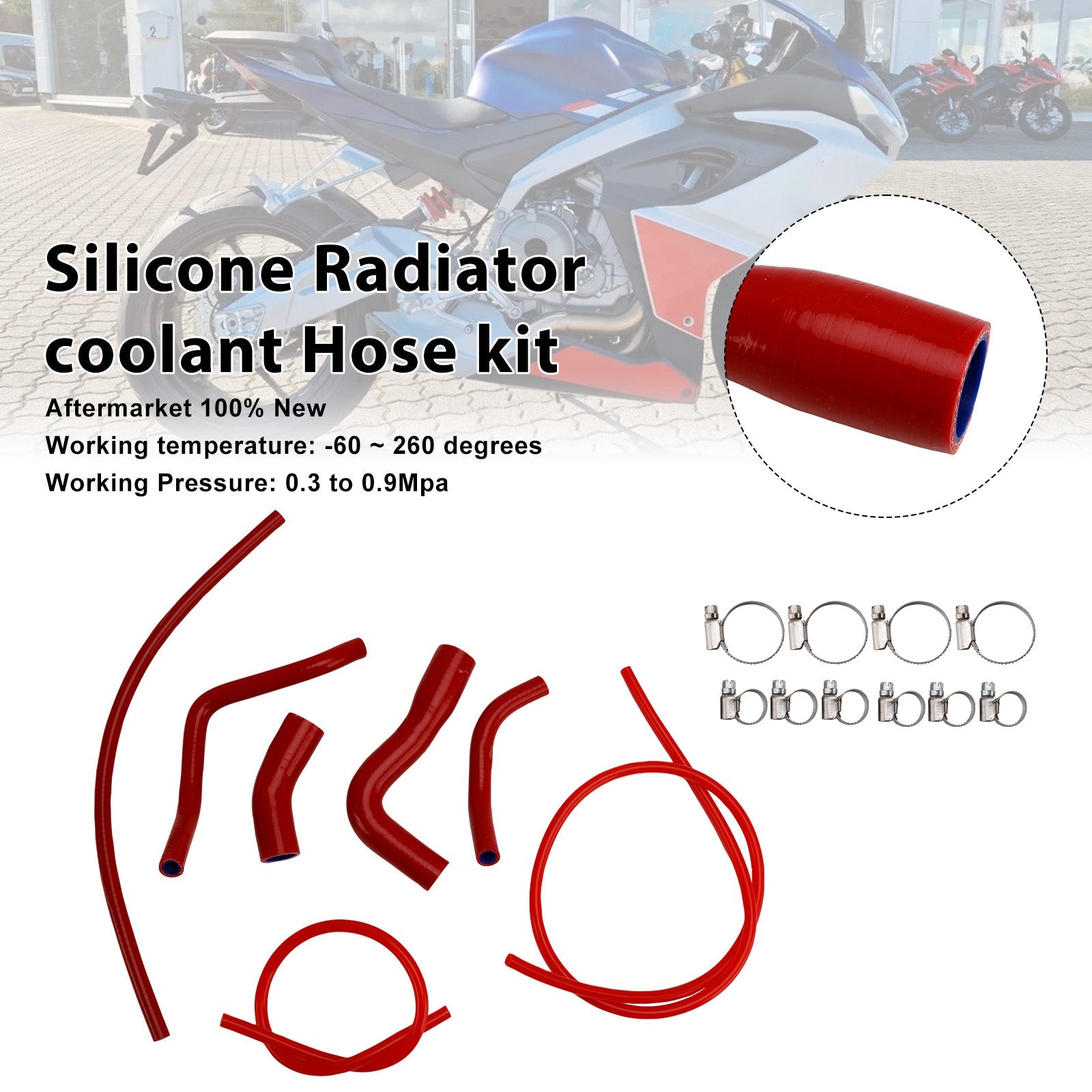 Durite de refroidissement en silicone pour radiateur Aprilia RS 660 (2021-2025)