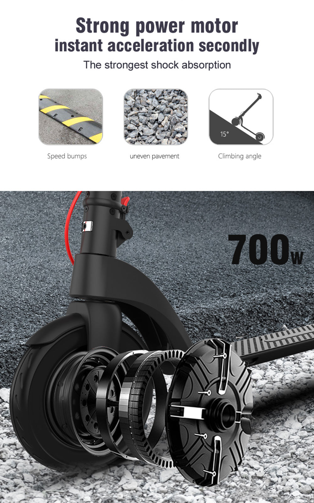 10-calowa składana hulajnoga elektryczna o mocy 350 W i zasięgu 45 KM do dojazdów do miasta dla dorosłych