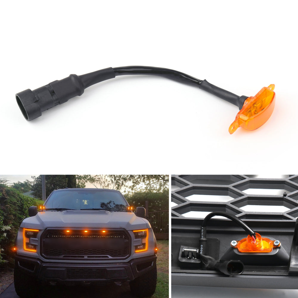 Luces LED de repuesto para parrilla Ford F150 2015-2019, 3 luces LED para parrilla estilo Raptor F150, genéricas