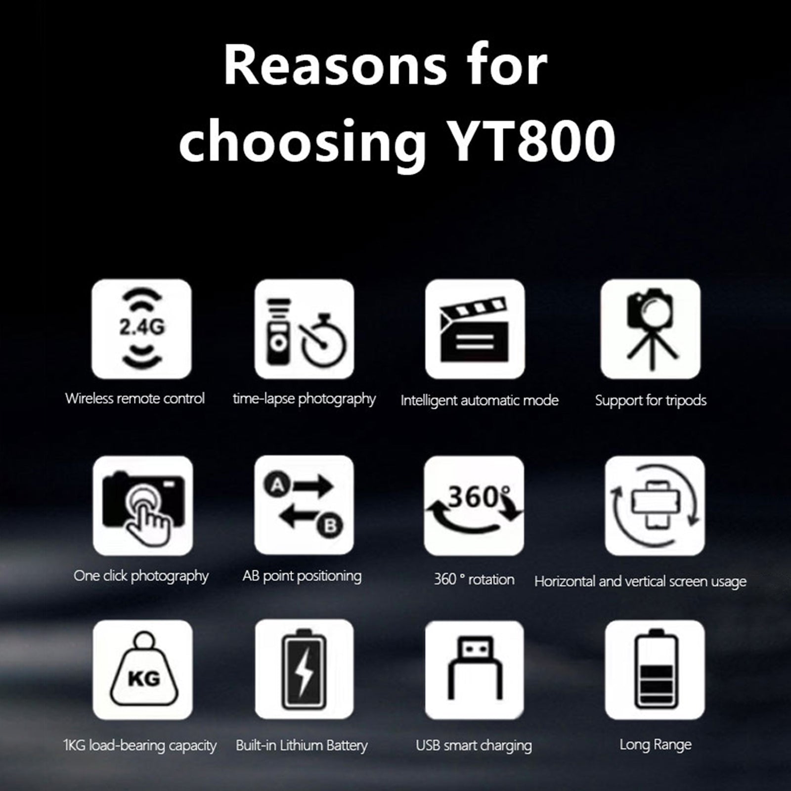 YT-800 Stabilizator Električne platforme za oblak kamere s 360 stopinj vrtine termično slikanje