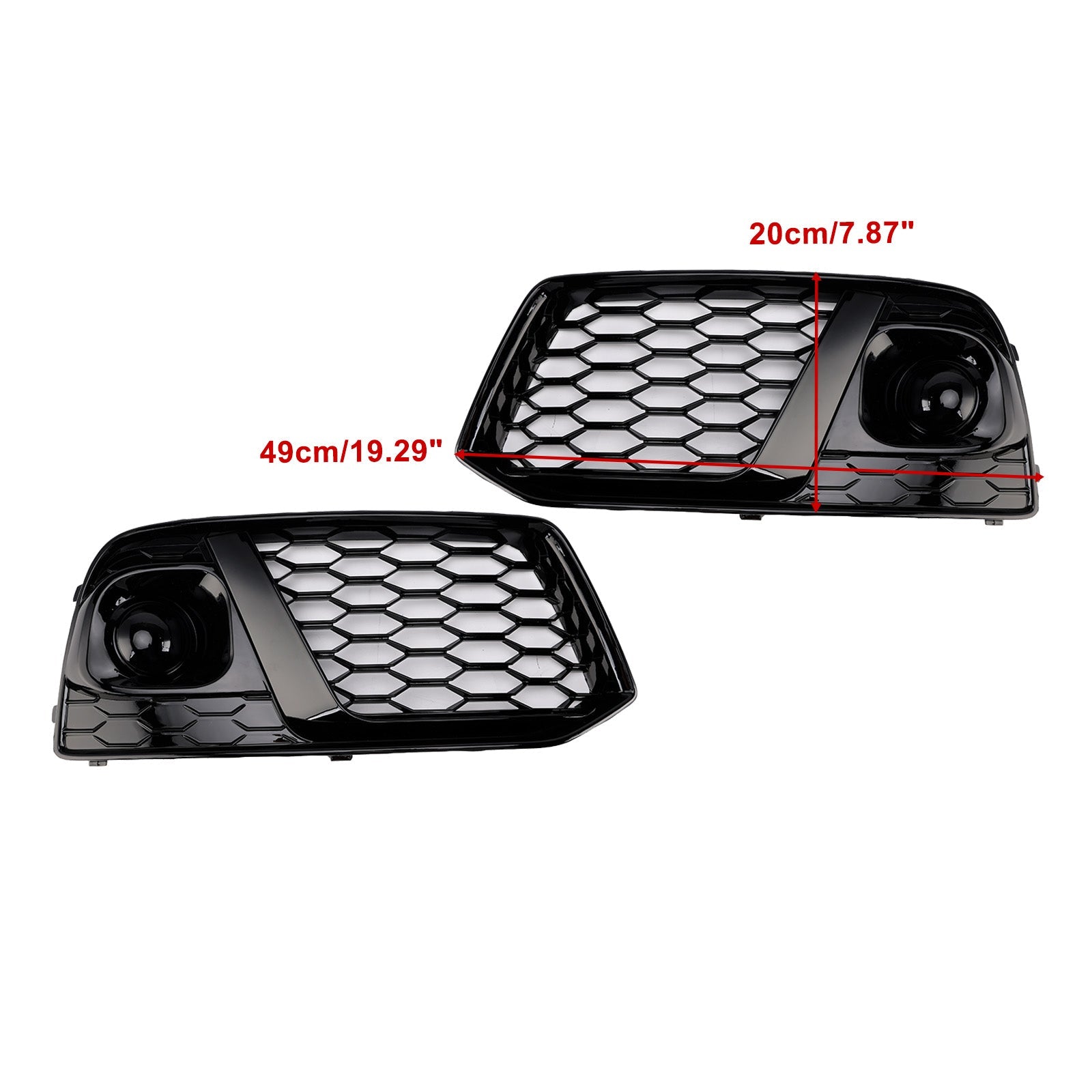 Grille de protection des phares antibrouillard avant en nid d'abeille noire pour Audi Q5 SQ5 2018 2019
