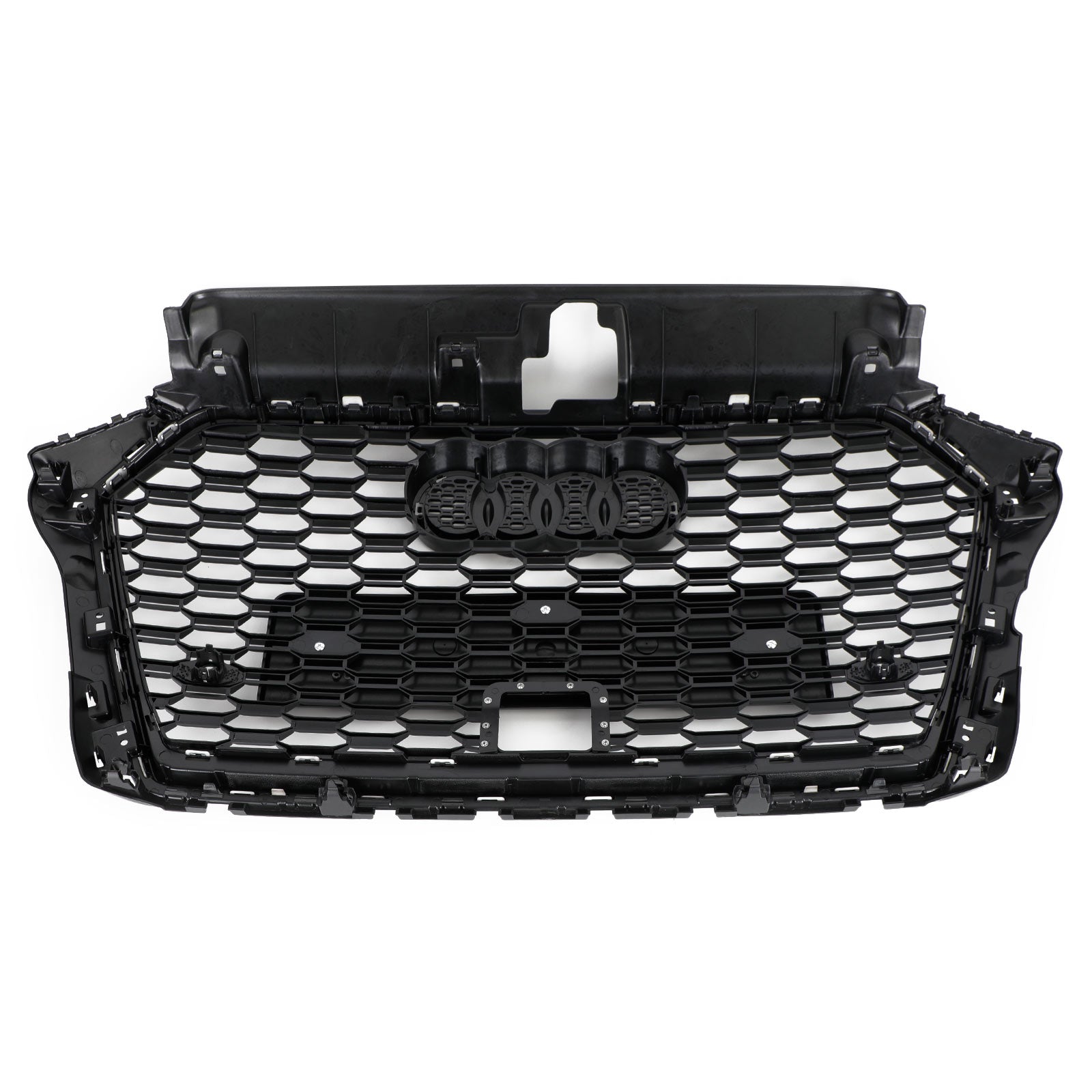 Calandre avant en nid d'abeille de style Audi A3 S3 RS3 2017-2019 avec noir brillant ACC