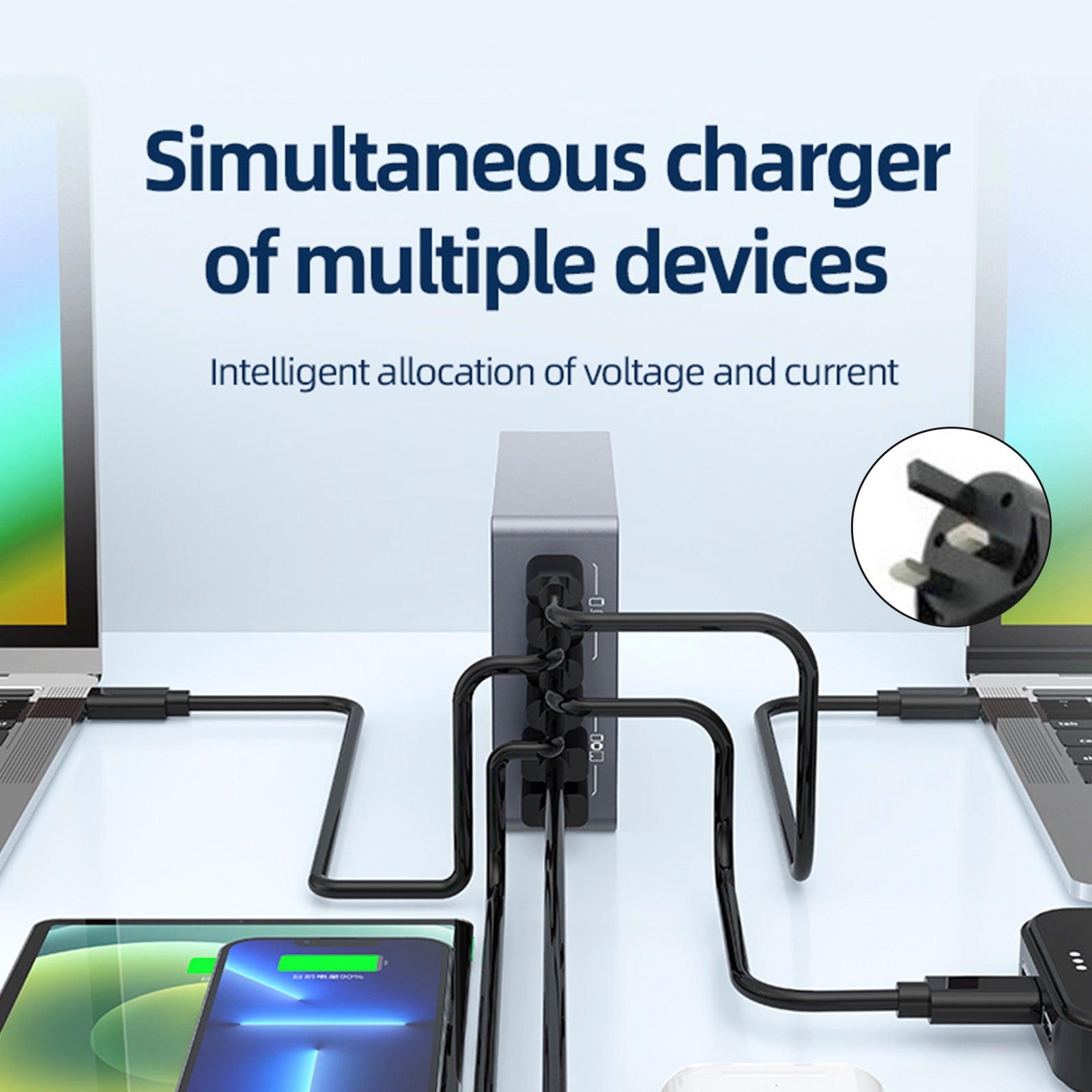 F8A Station Station F8A Fast Charger USB 6 Pristanišča PD100W polnilnik polnilnika PD100W