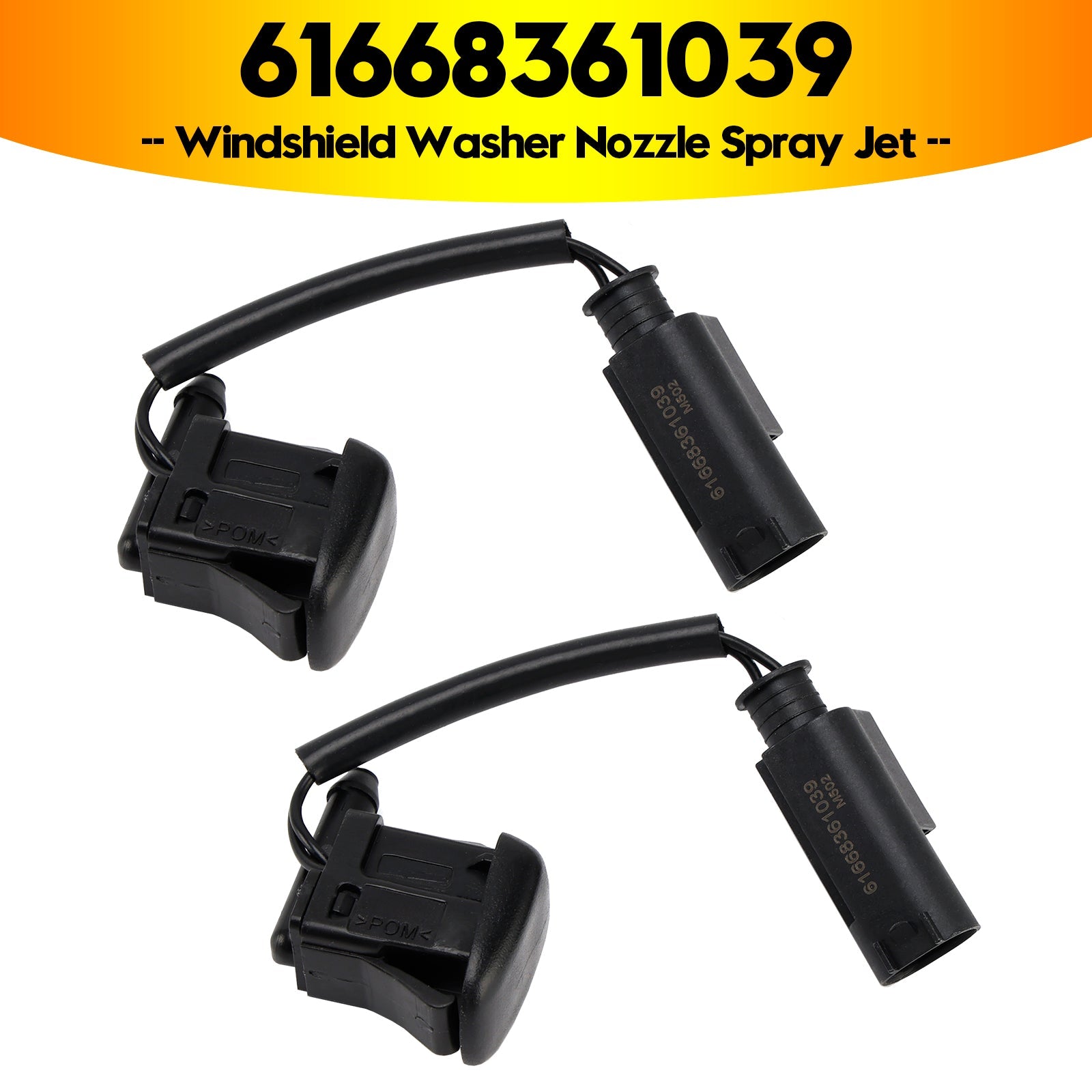 1996-2003 BMW 5 E39 525i 528i 530i 540i M5 2 szt. Dysze spryskiwacza szyby przedniej Strumień natryskowy 61668361039