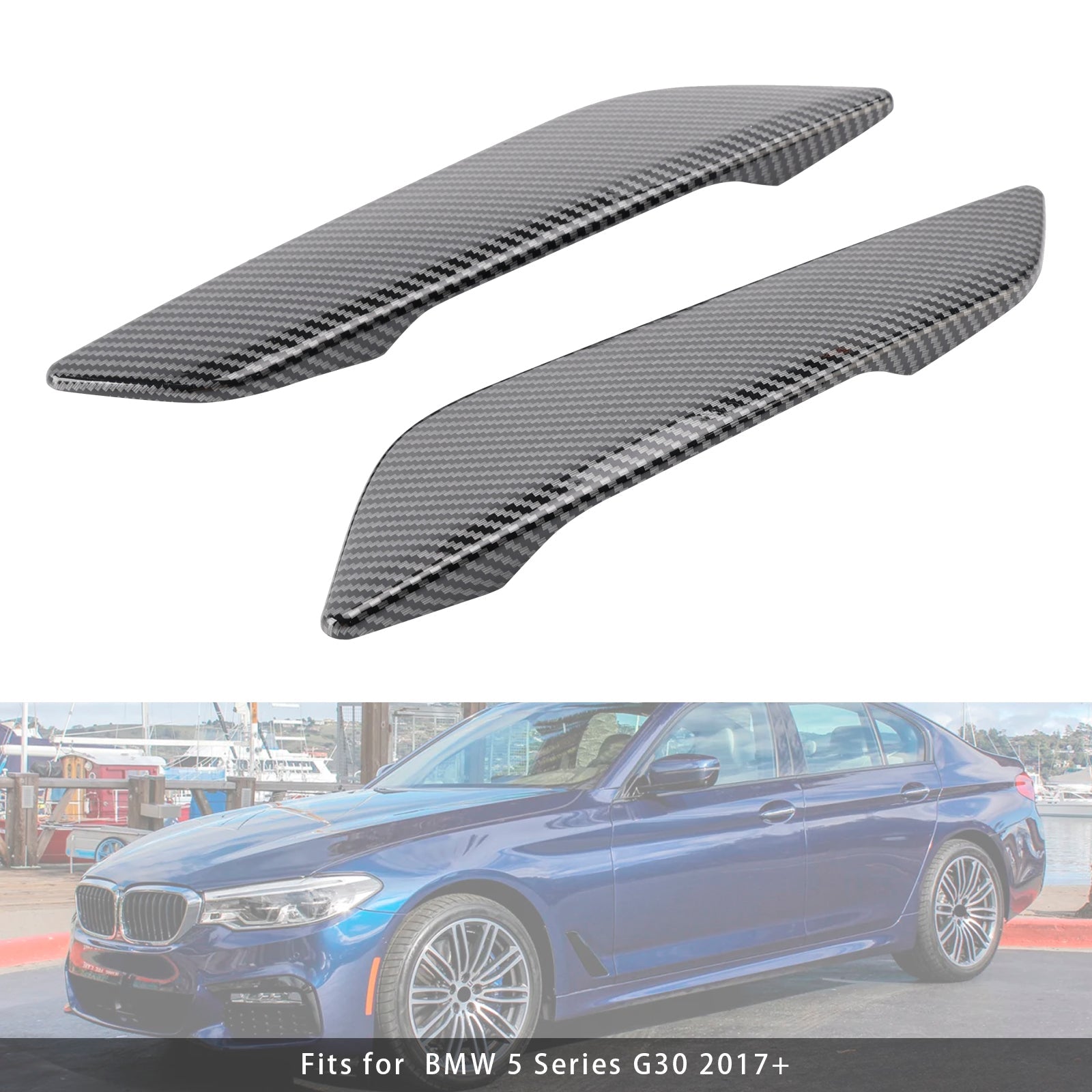Koolstofvezel zijvezelventilatie garnituren voor BMW 5 G30 G31 (2017+)