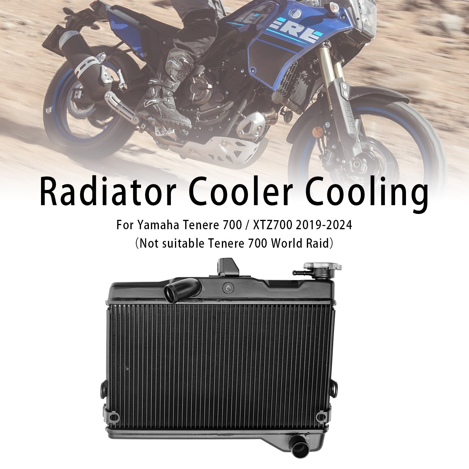 Enfriador de enfriamiento de radiador Yamaha Tenere 700 XTZ700 2019-2024