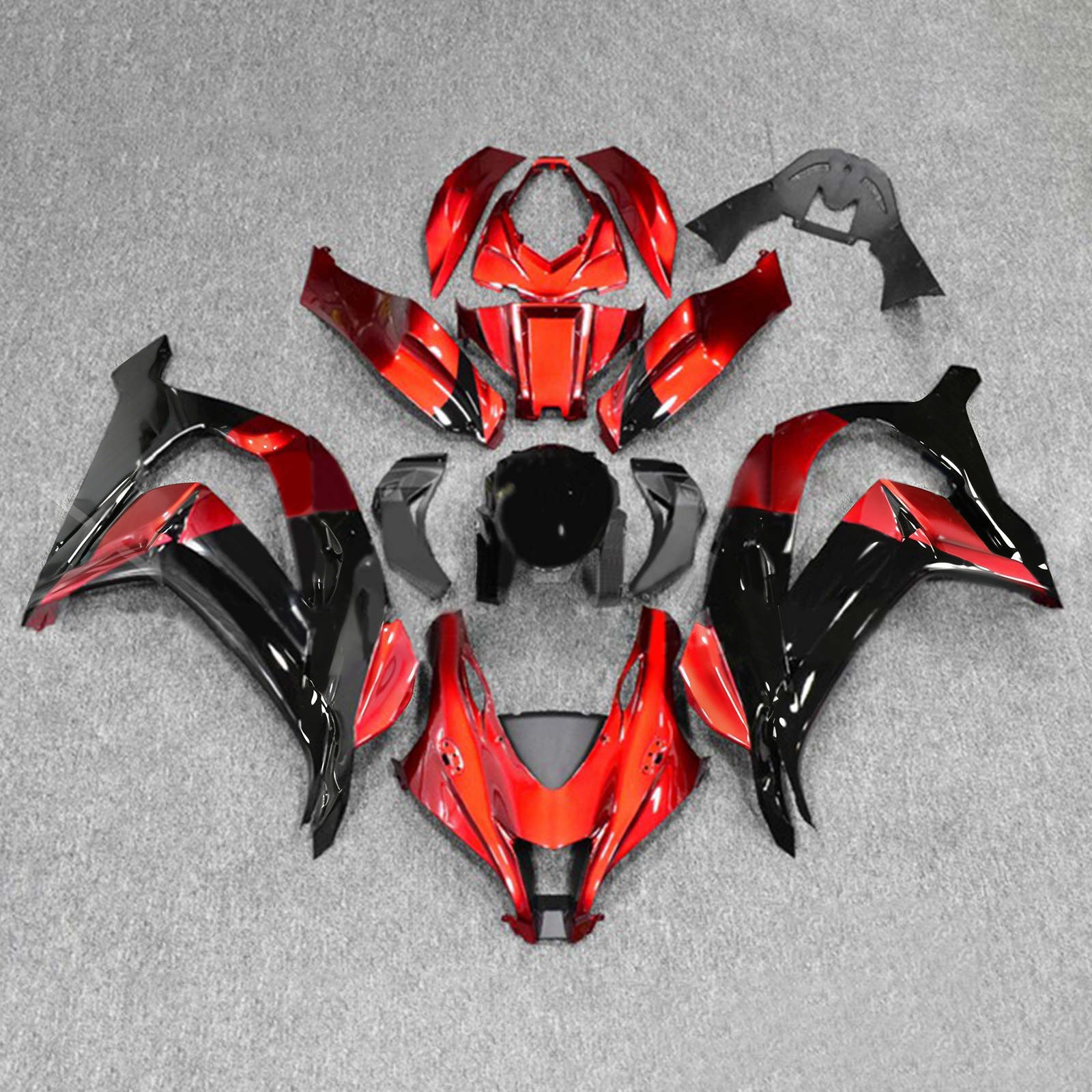 Kit de carénage en plastique ABS injecté compatible avec Kawasaki ZX10R 2016-2020