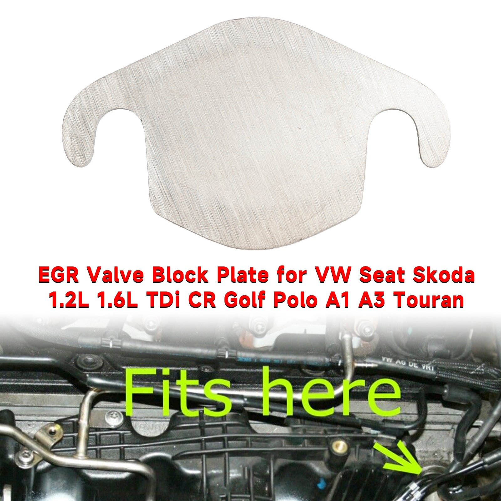 EGR Valve Block Plate pour VW Seat Skoda 1.2L 1.6L TDi CR Golf Polo A1 A3 Touran