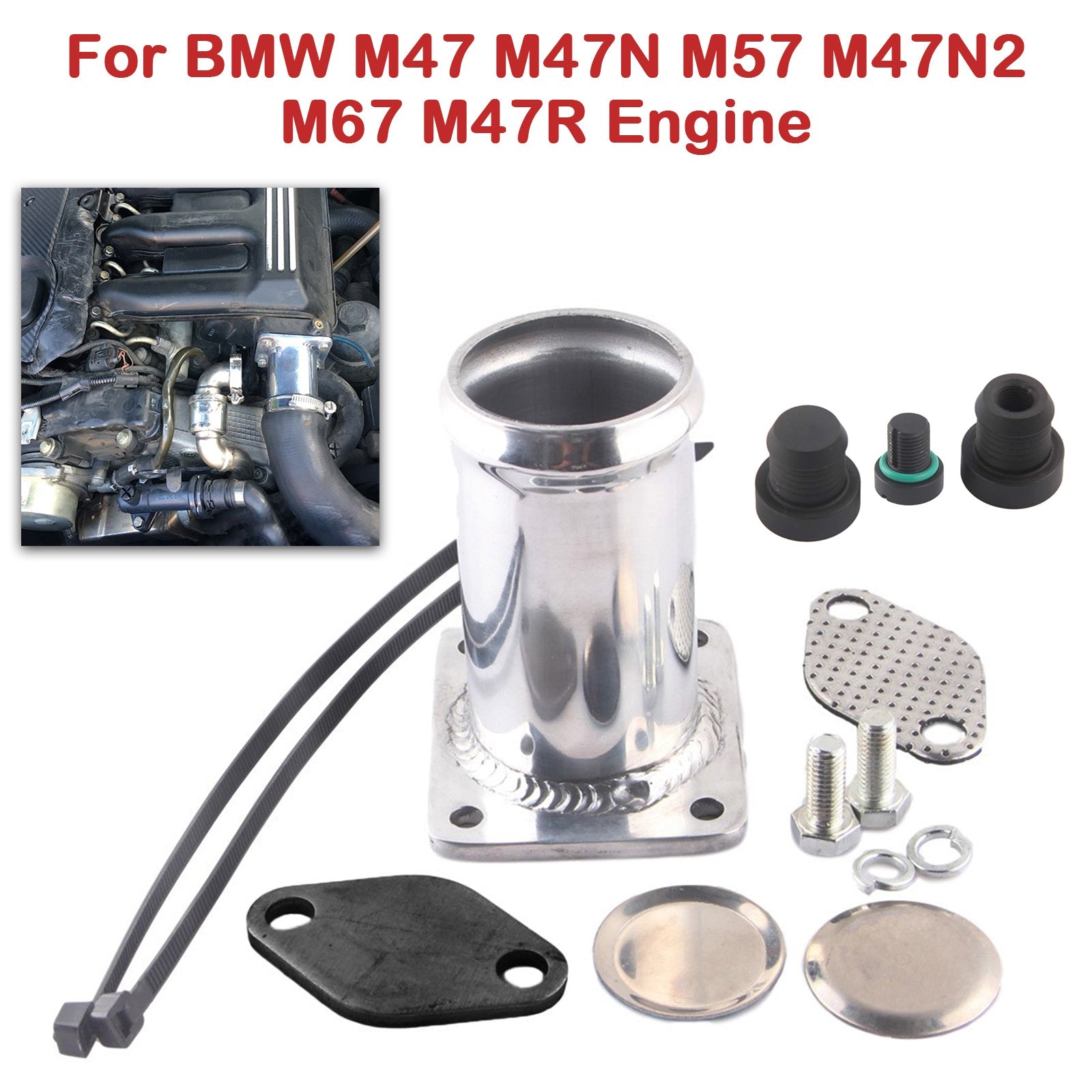 Kit de eliminación de EGR para motor BMW 5 Series E39 530d 1997-2003 M47 M47N M57 M47N2 M67 M47R