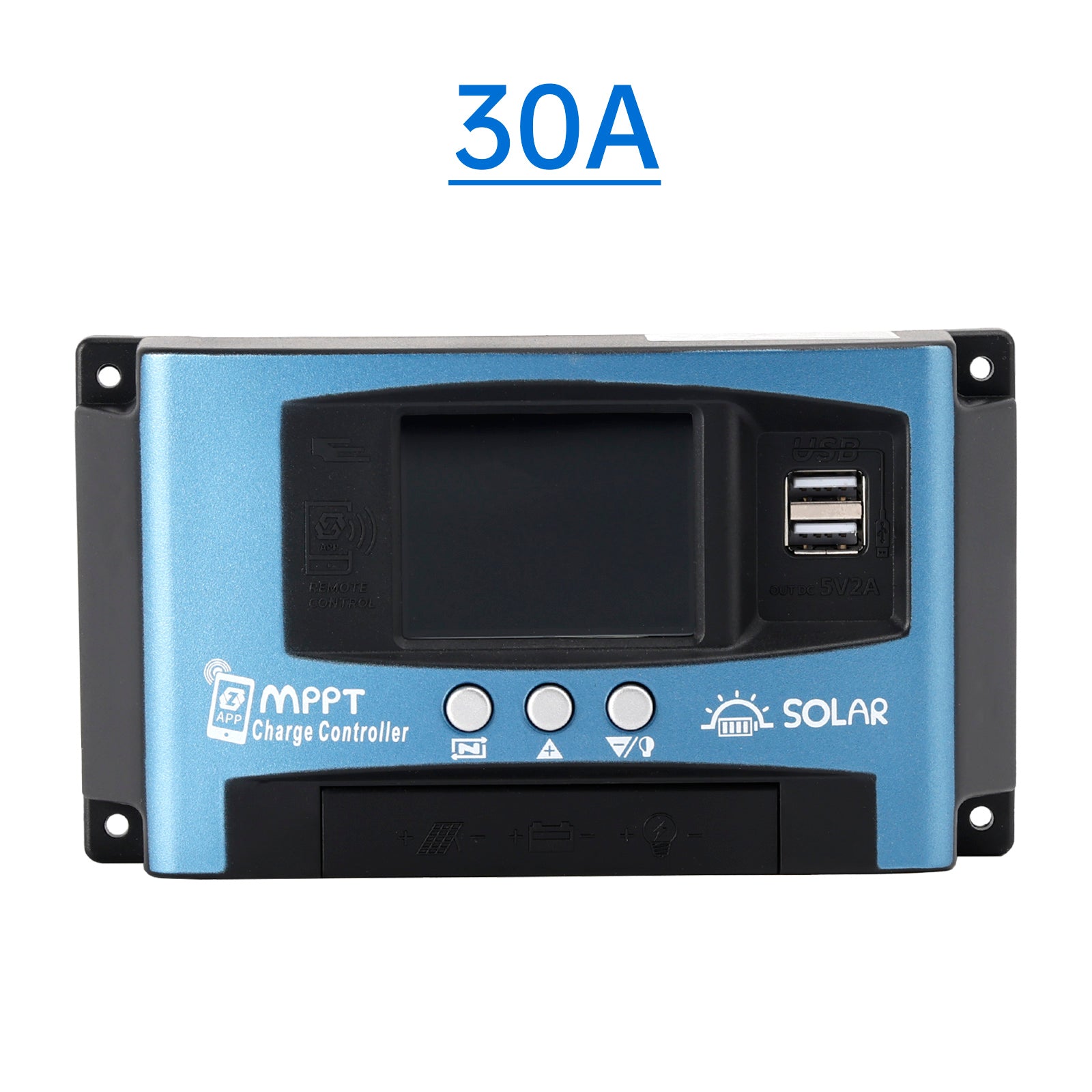 Contrôleur solaire MPPT 30 A/60 A/100 A, Bluetooth, surveillance de la température et charge
