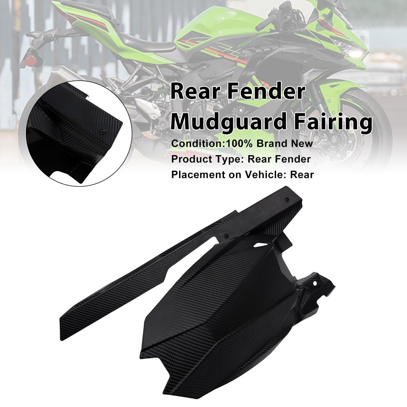 Parafango posteriore per Kawasaki ZX-25R, ZX-4R e ZX-4RR (2020-2025)
