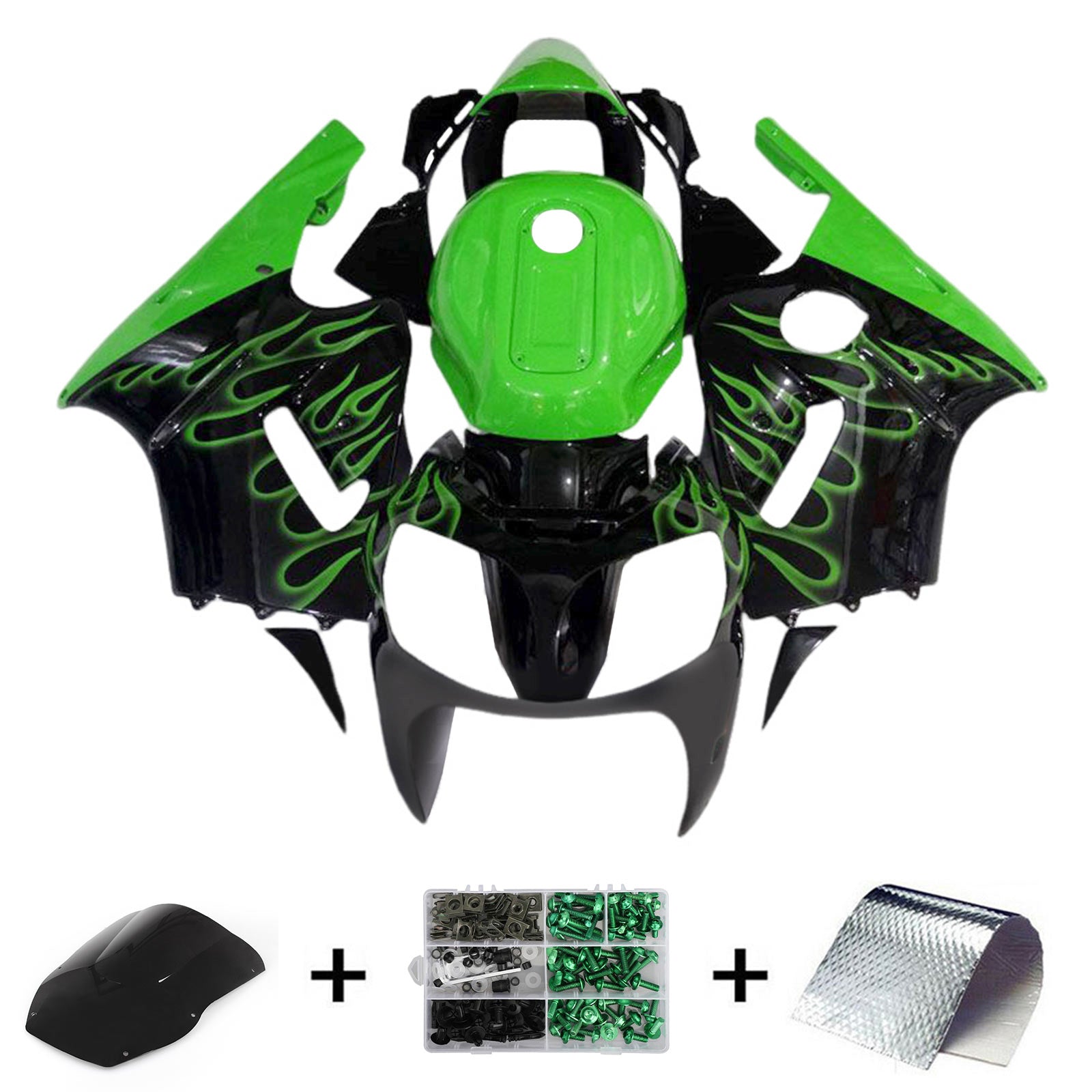 Kit de carénage injecté en plastique ABS pour Kawasaki ZX12R 2000-2001
