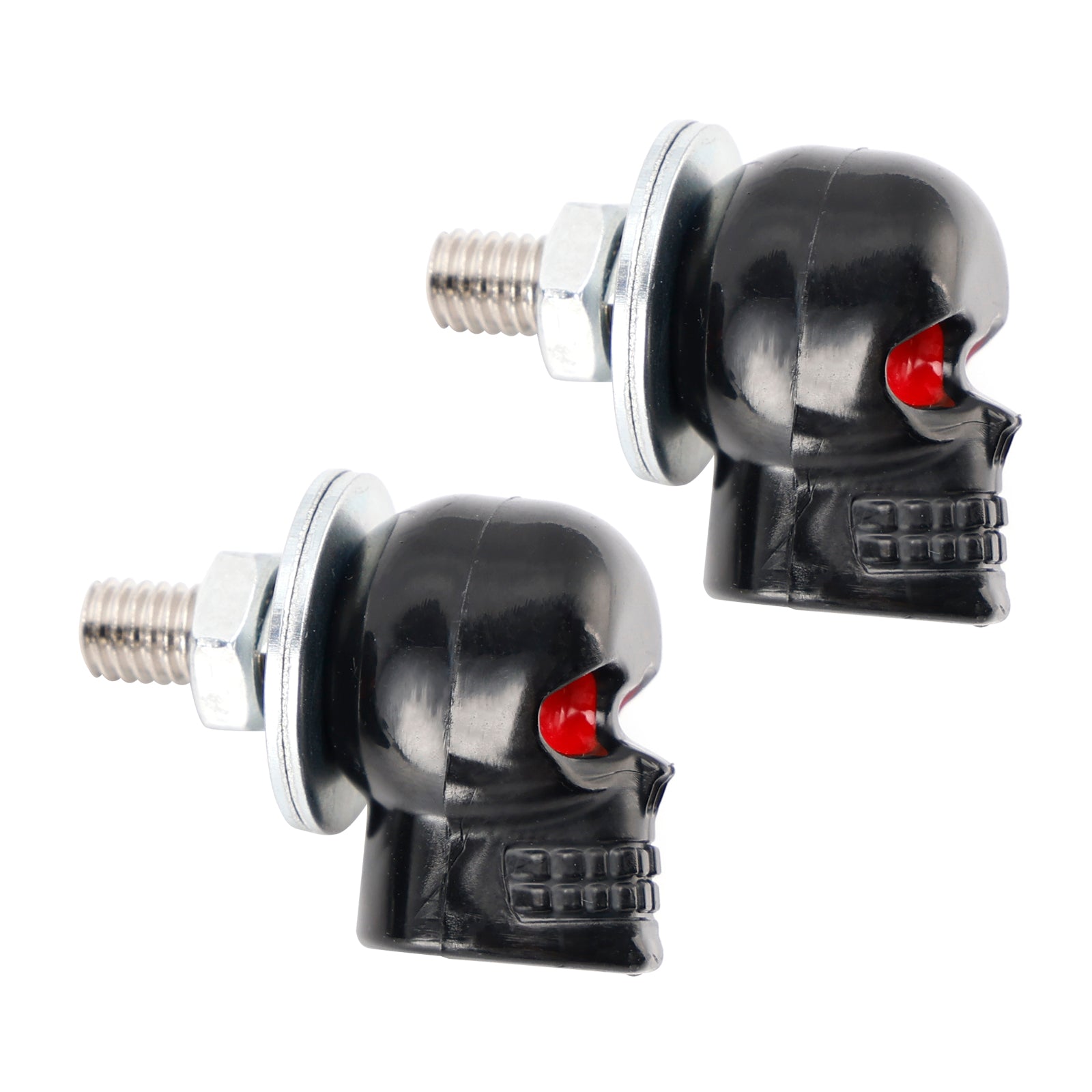 M6 Tornillo de plástico negro para matrícula, calavera, marco, hardware, conjunto de 2