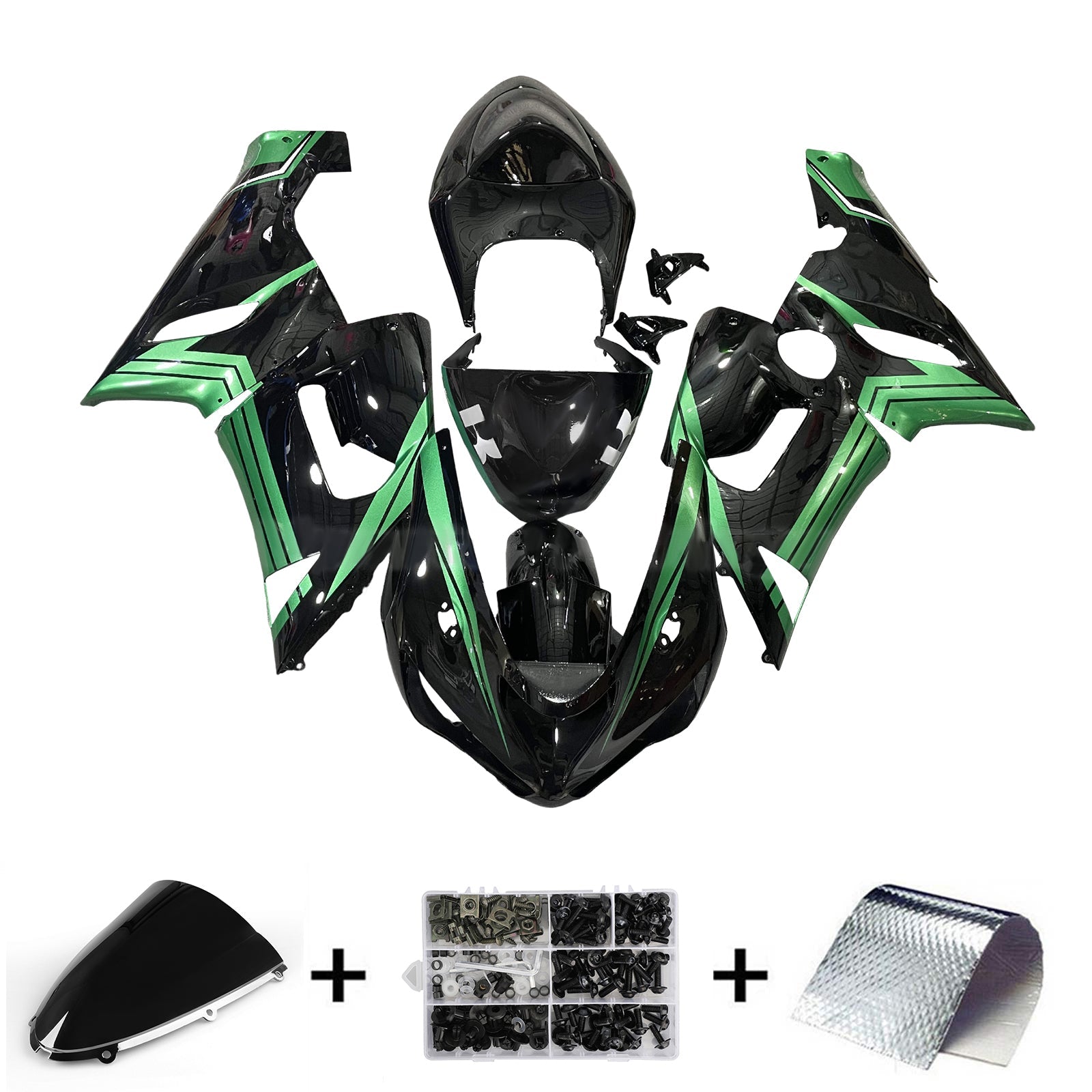 Kit di carenatura a iniezione, corpo in plastica ABS per Kawasaki ZX6R 636 2005-2006