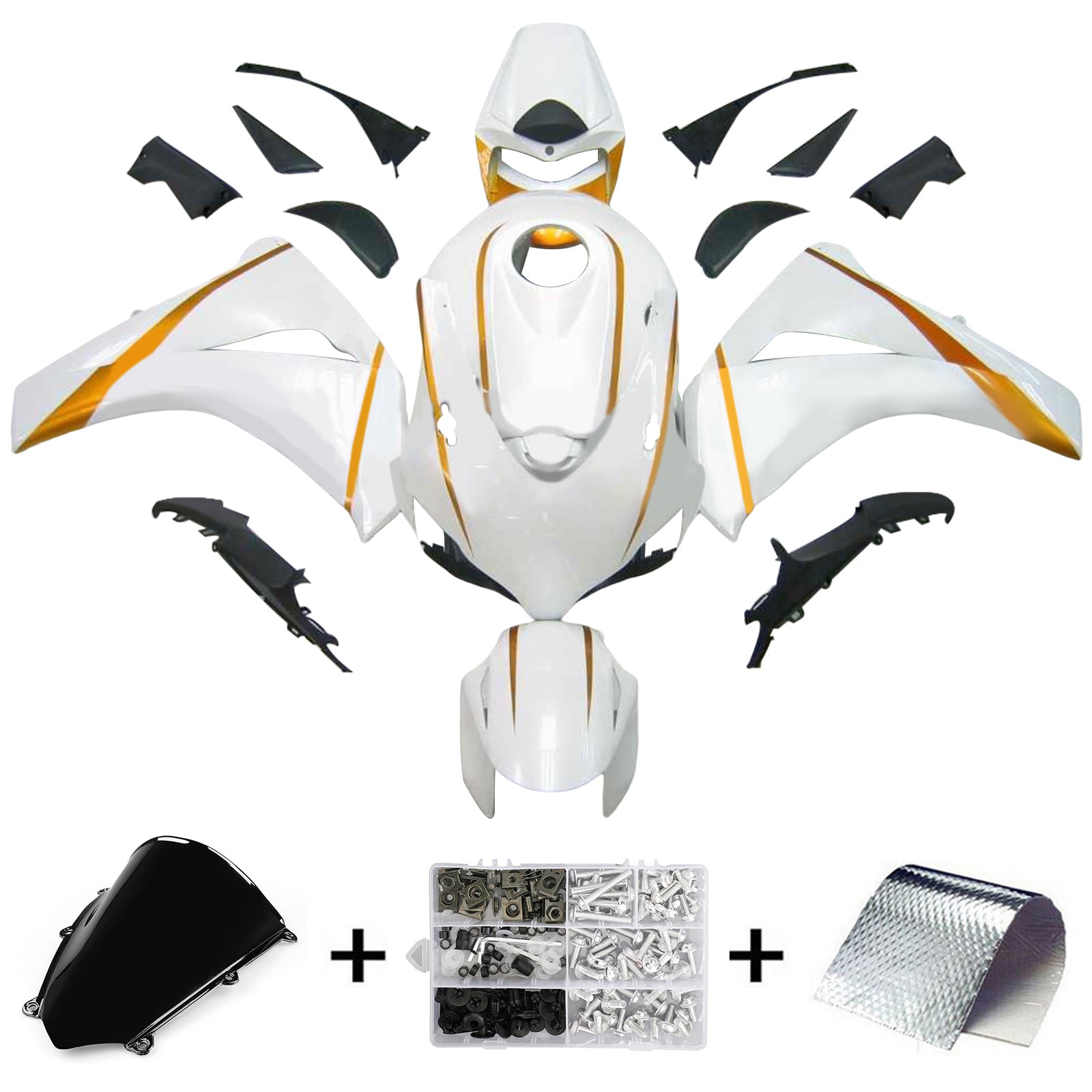 Kit de carénage injecté en plastique ABS pour Honda CBR1000RR 2008-2011