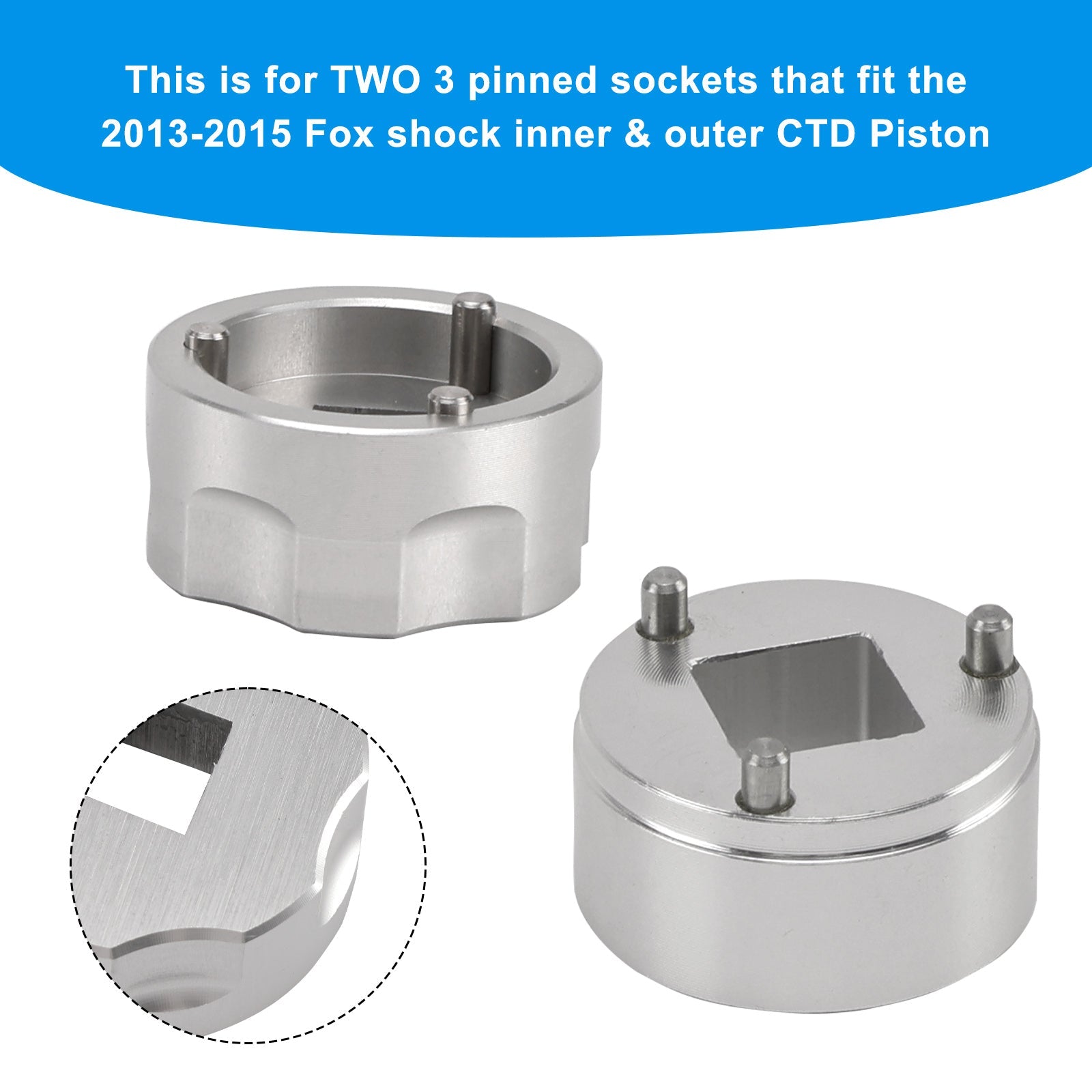 Juego de pistones CTD de 3 pines - Bujes interiores y exteriores 398-00-348 y 398-00-504 para Fox