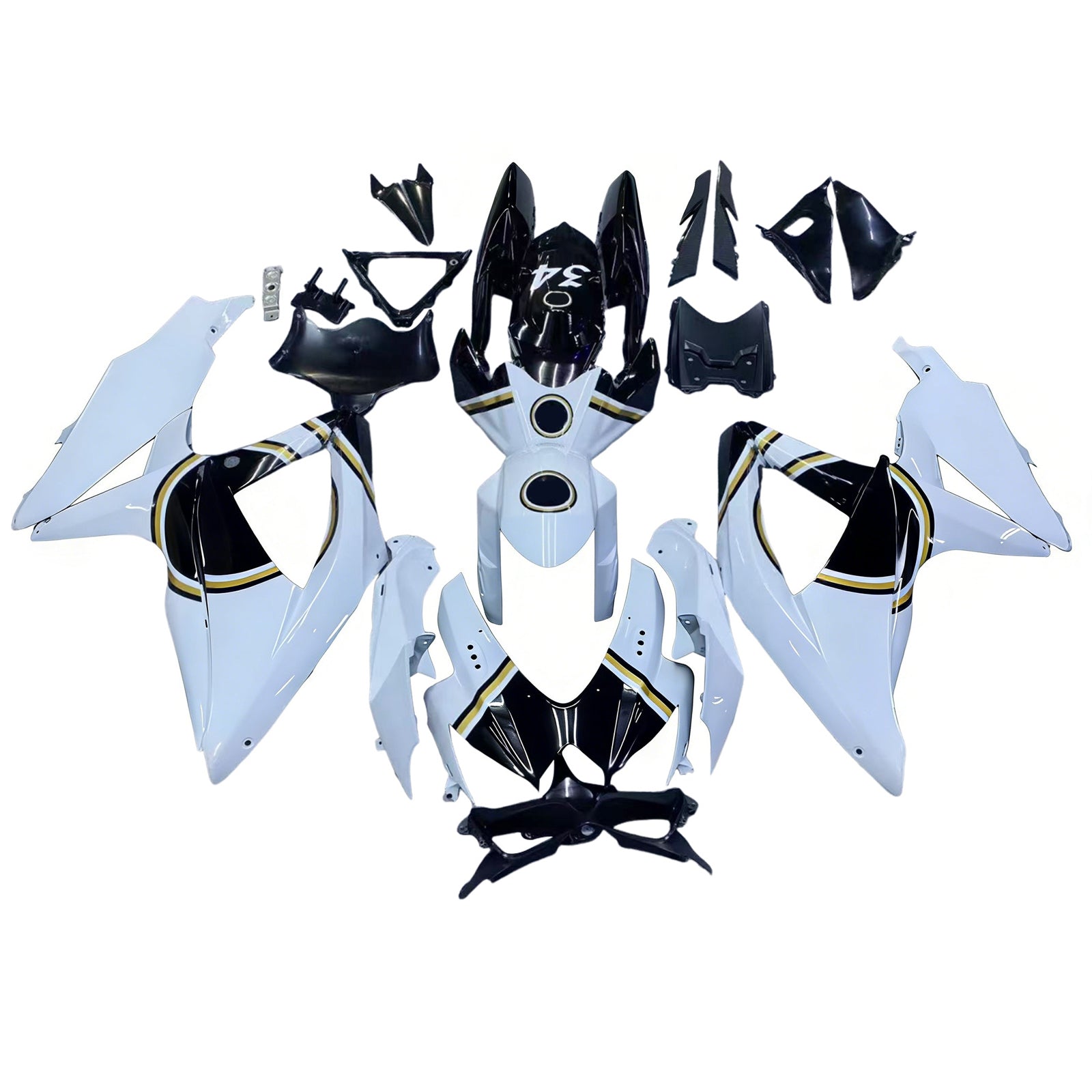 Kit de carénage par injection, carrosserie en plastique ABS, compatible avec Suzuki GSXR 600/750 2008-2009