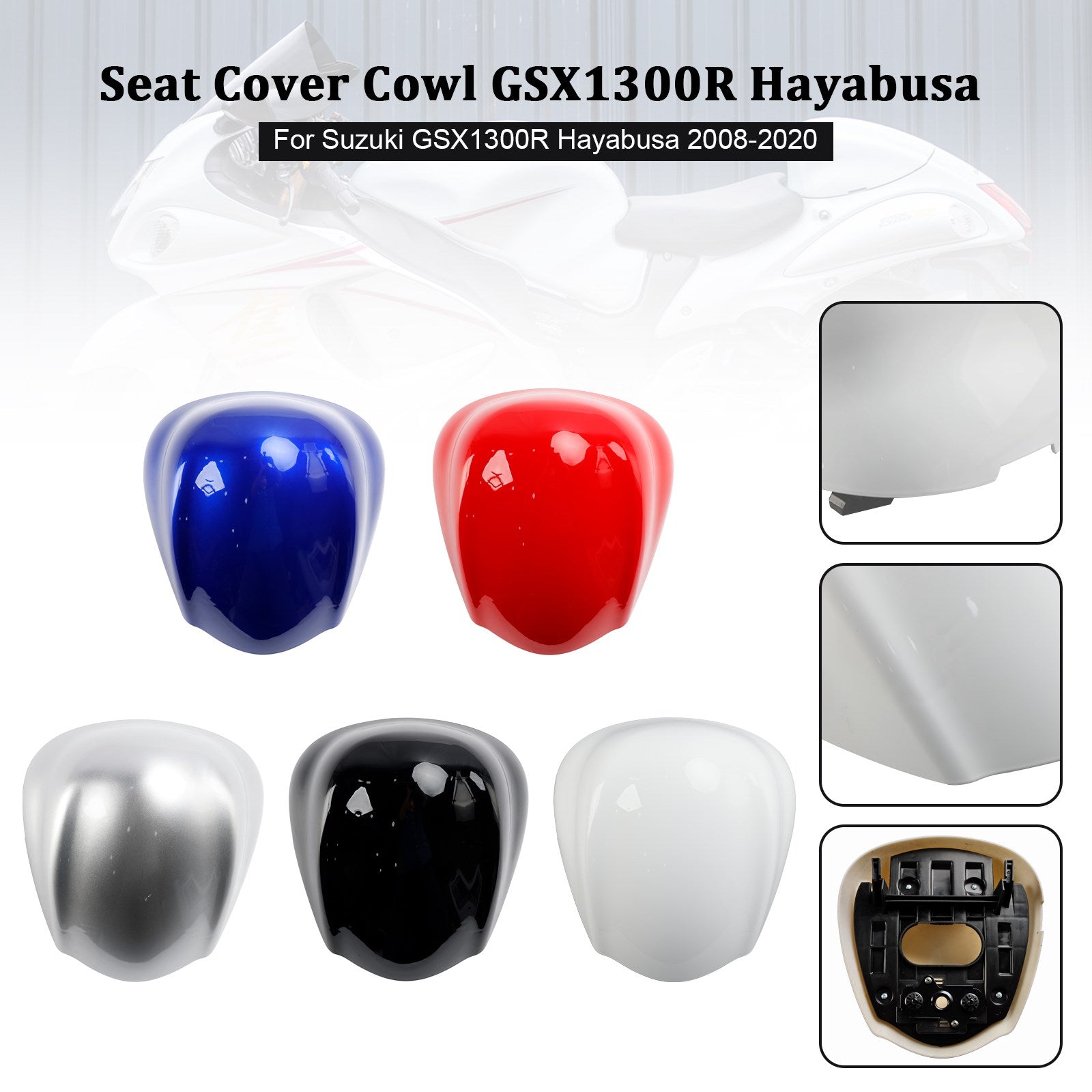 Cubierta del soporte del asiento trasero para Suzuki GSX1300R GSX-R1300 Hayabusa 2008-2020