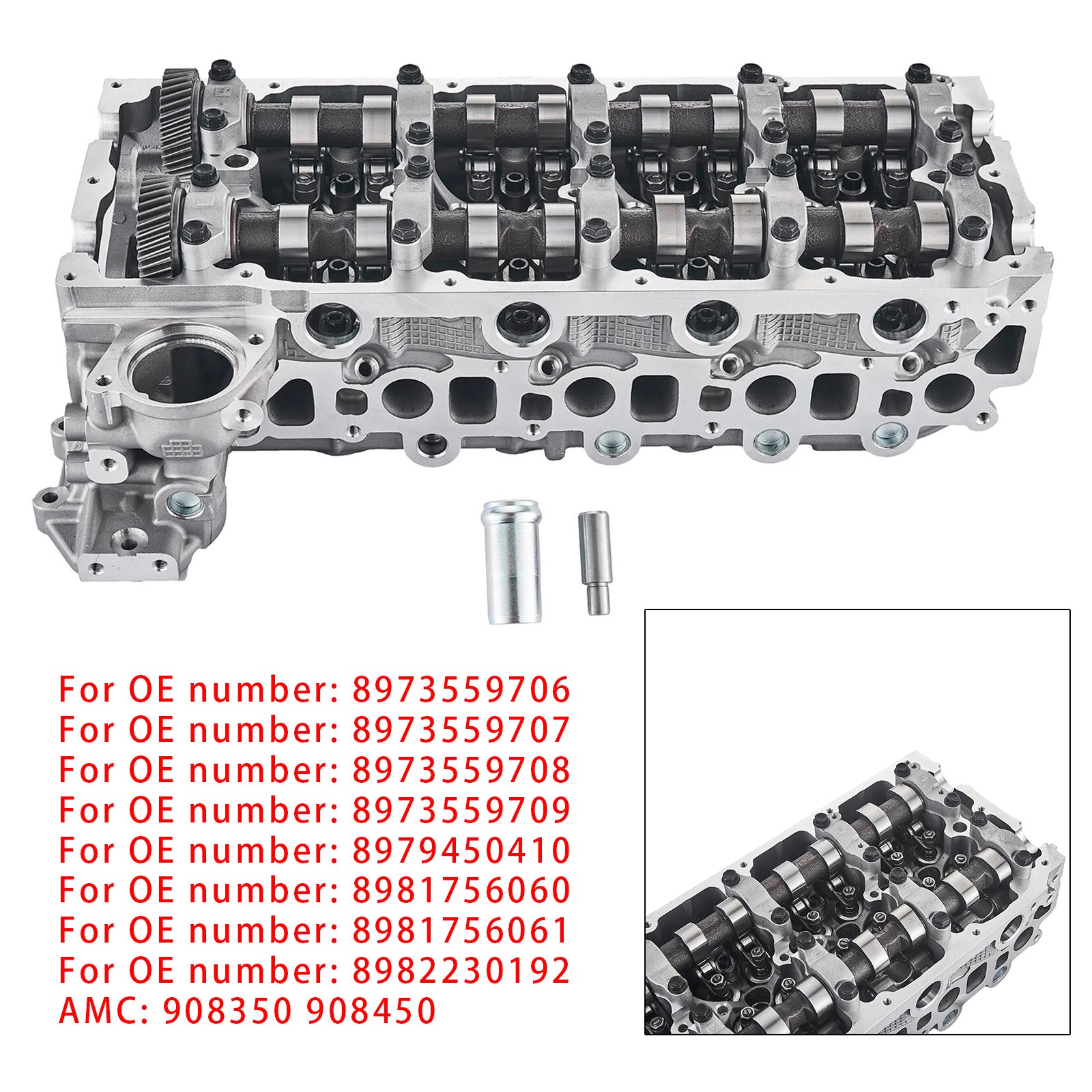 Testata completamente assemblata per motore ISUZU 4JK1-TCX 100 kW/136 CV 2499 cm³/2,5 l 4JJ1-TC 4JK1-TC
