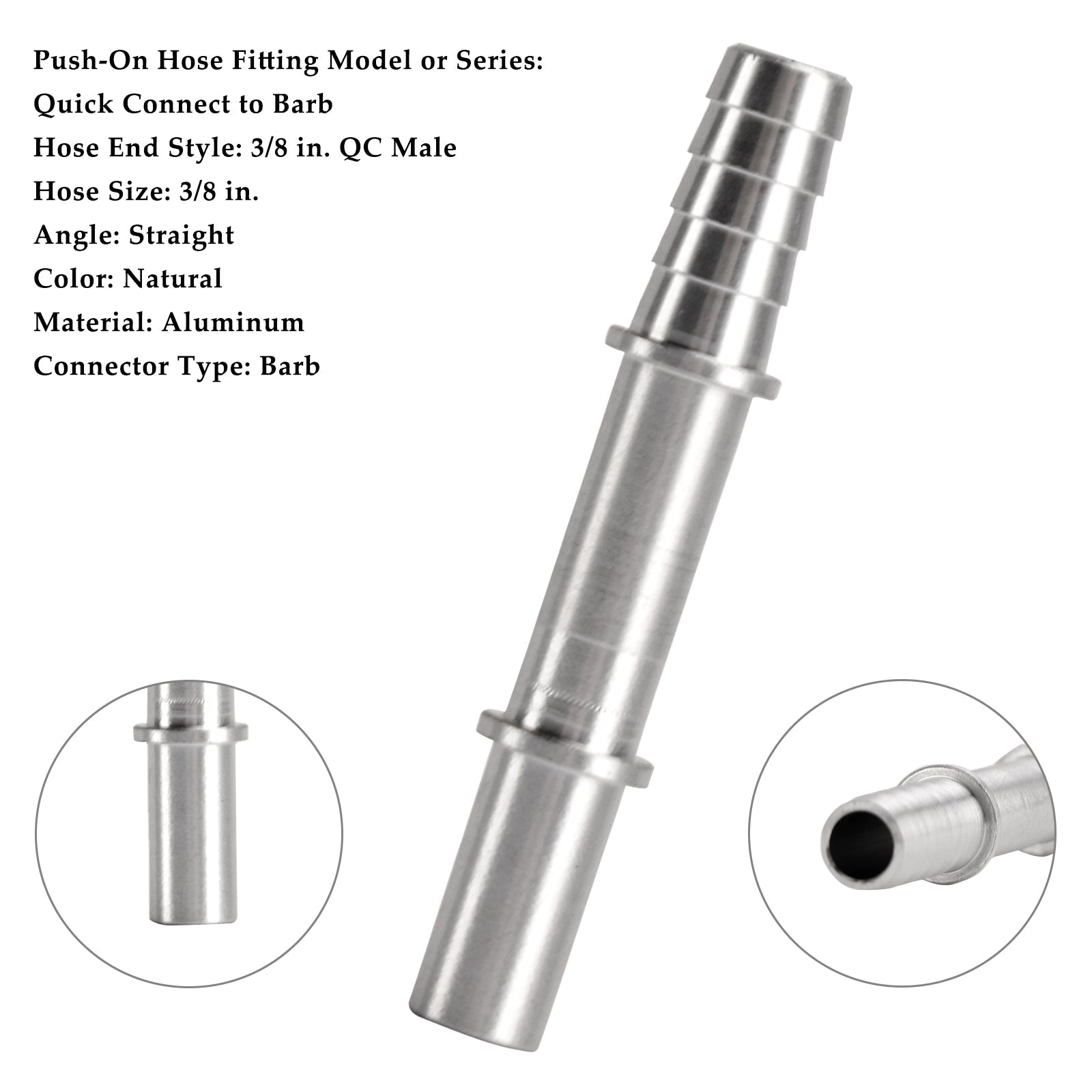 Szybkozłącze do węża listwy paliwowej 3/8"adapter z zadziorem „do 3/8”8"„AN817-02-06BA