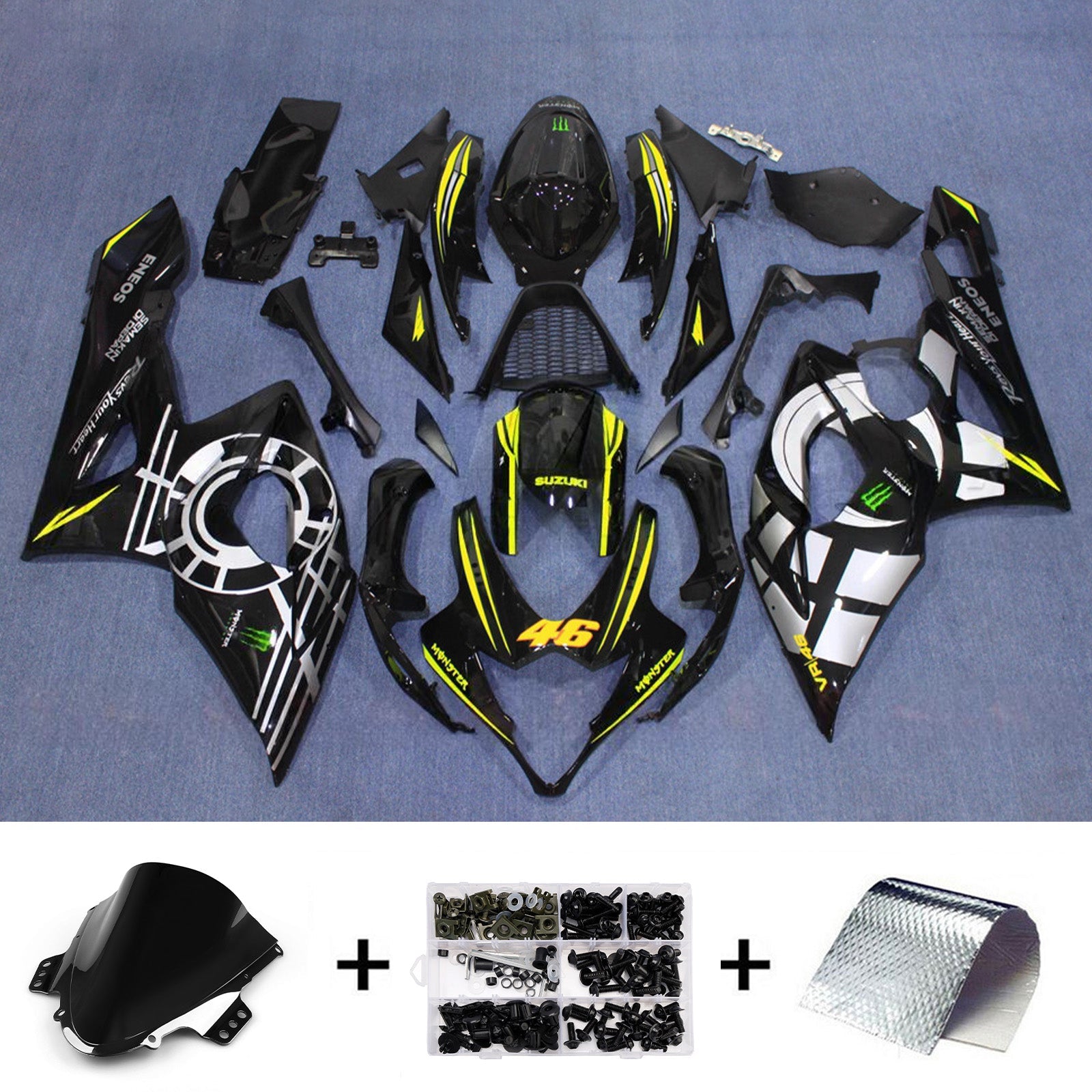 Kit de carénage injecté en plastique ABS pour Suzuki GSXR1000 2005-2006 K5