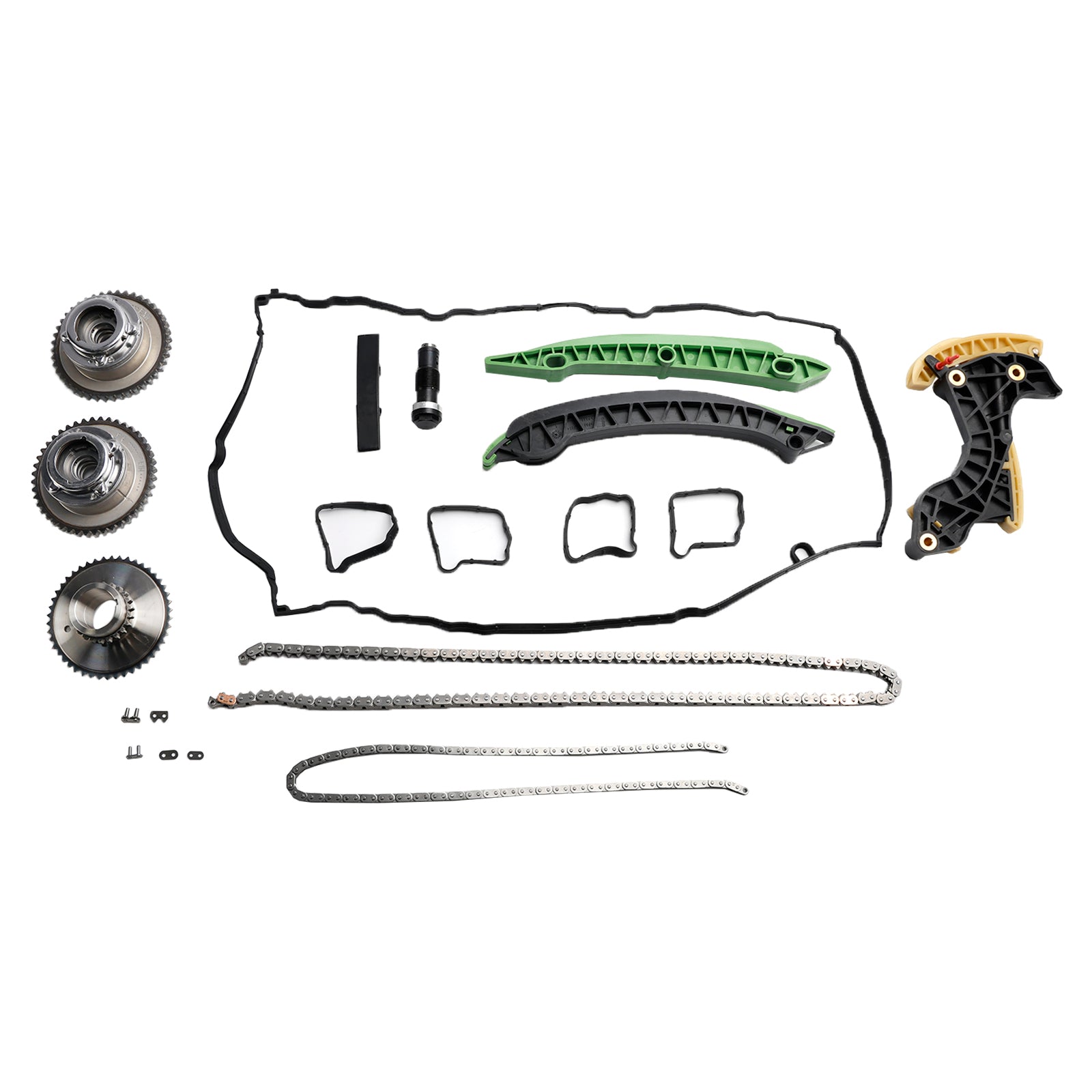 Zestaw łańcucha rozrządu z napinaczem i zębatkami wałka rozrządu do Mercedesa W204 W212 C250E250