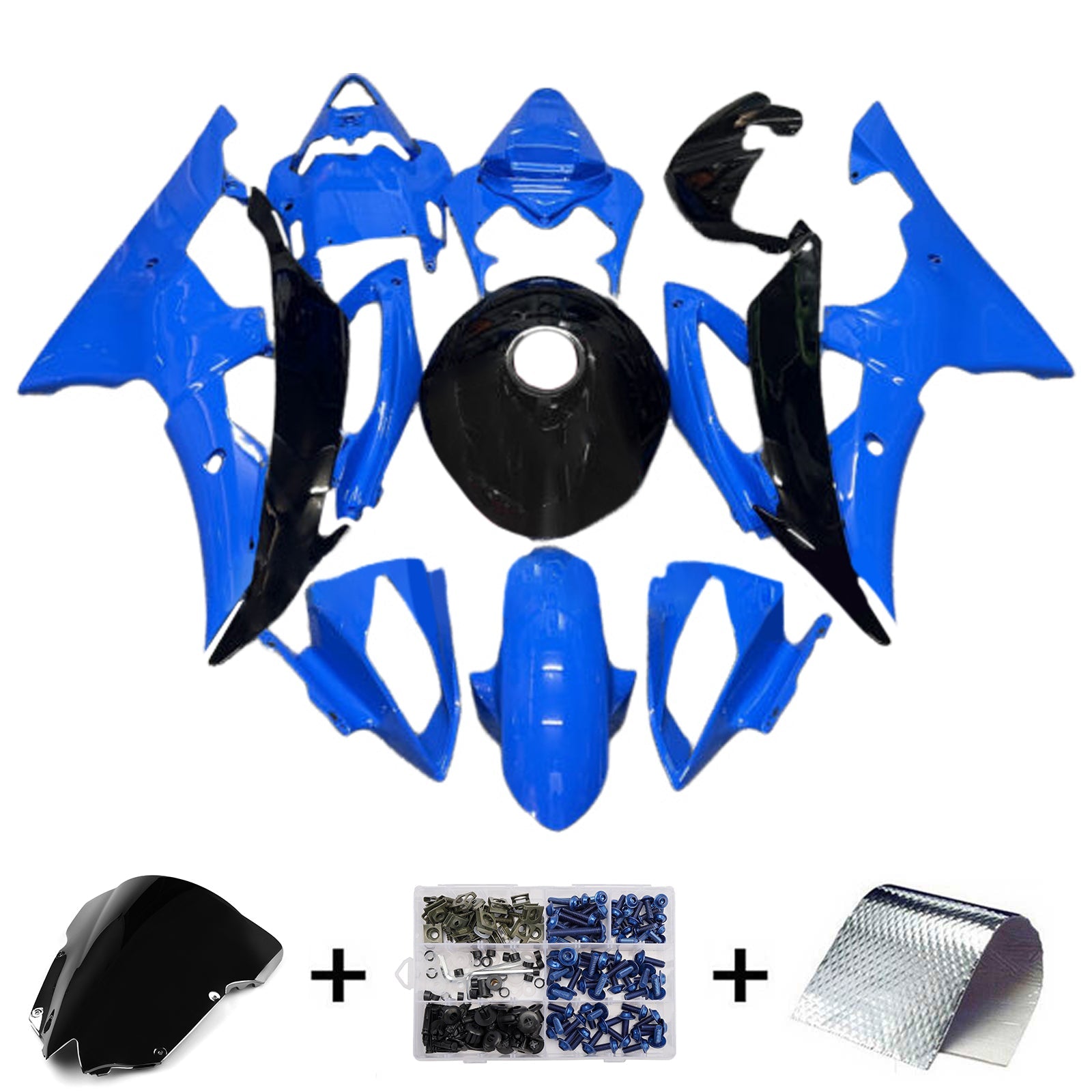 Kit carenatura iniettata in plastica ABS per Yamaha YZFR6 YZF-R6 2008-2016
