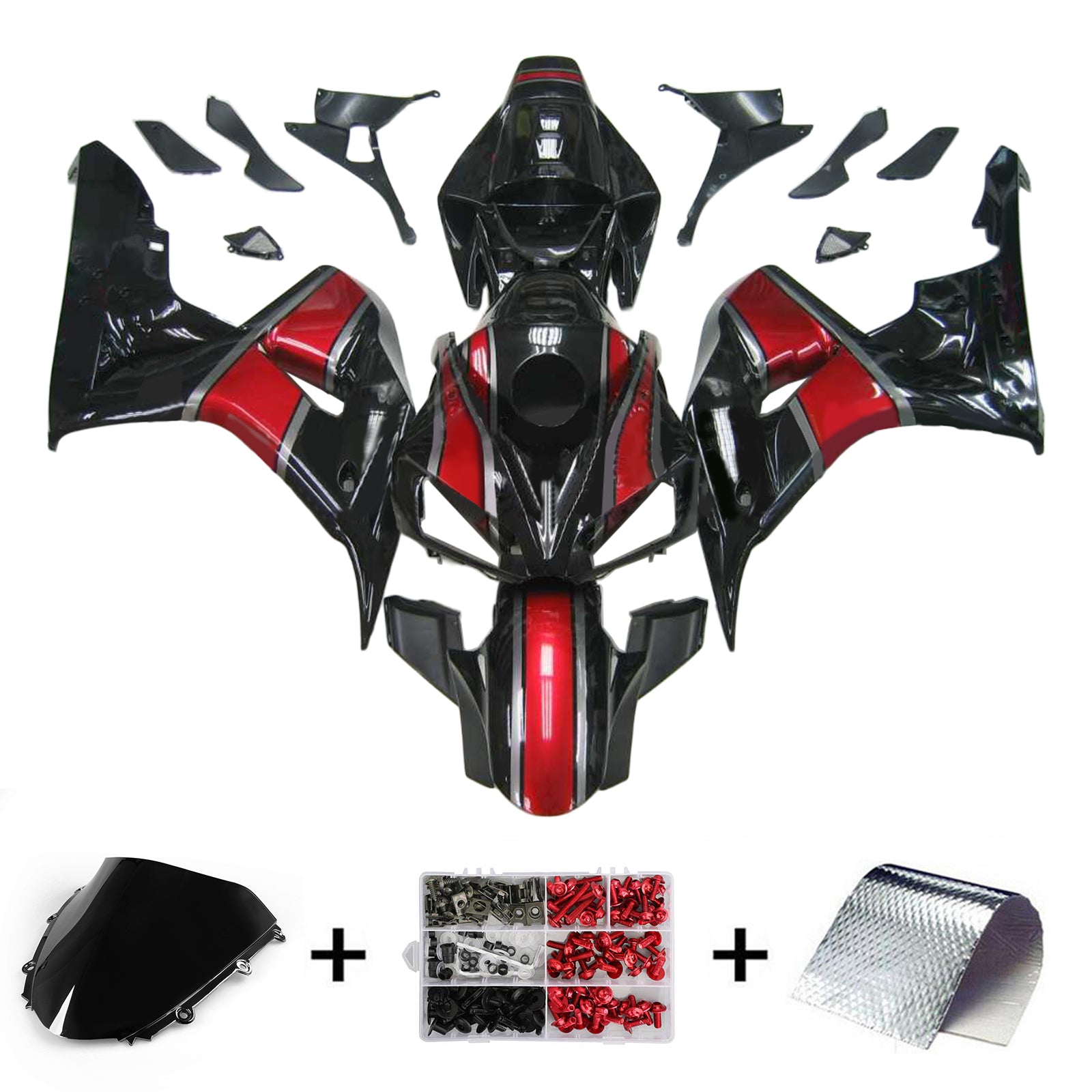 Kit de carénage par injection, carrosserie en plastique ABS pour Honda CBR1000RR 2006-2007