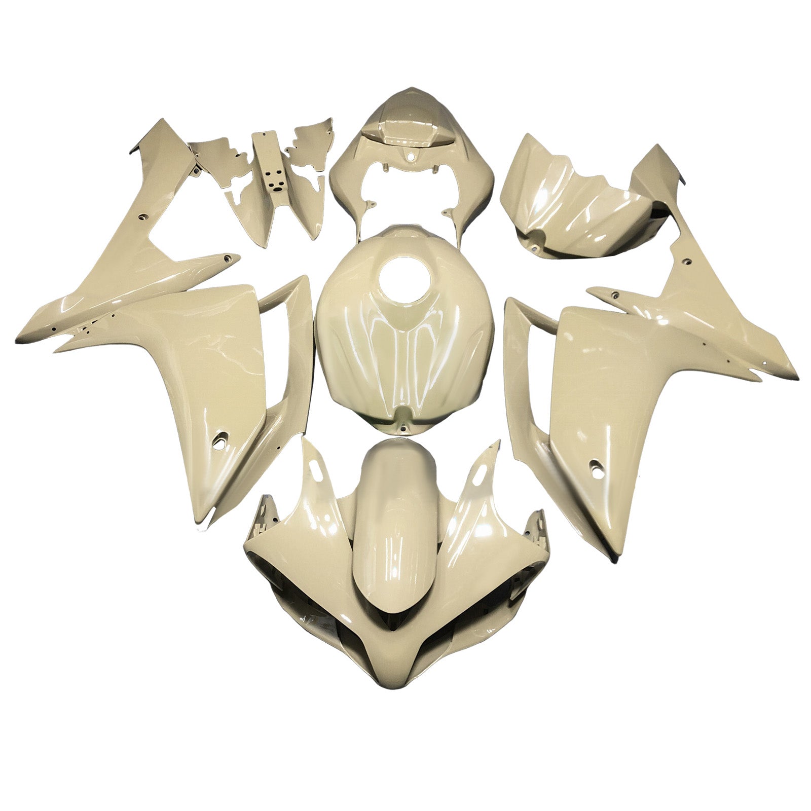 Kit de carénage injecté en plastique ABS pour Yamaha YZFR1 YZF-R1 2007-2008