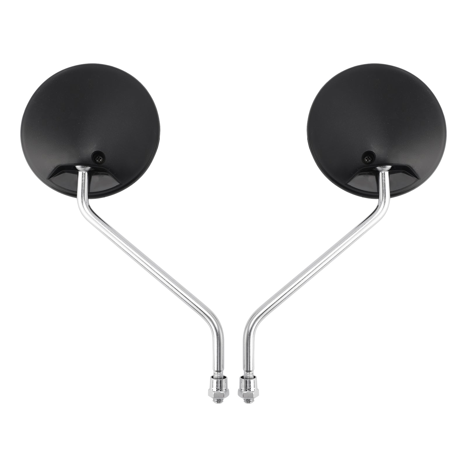 Paire de rétroviseurs ronds noirs pour scooter/cyclomoteur Piaggio Vespa, diamètre 8 mm, compatibilité universelle