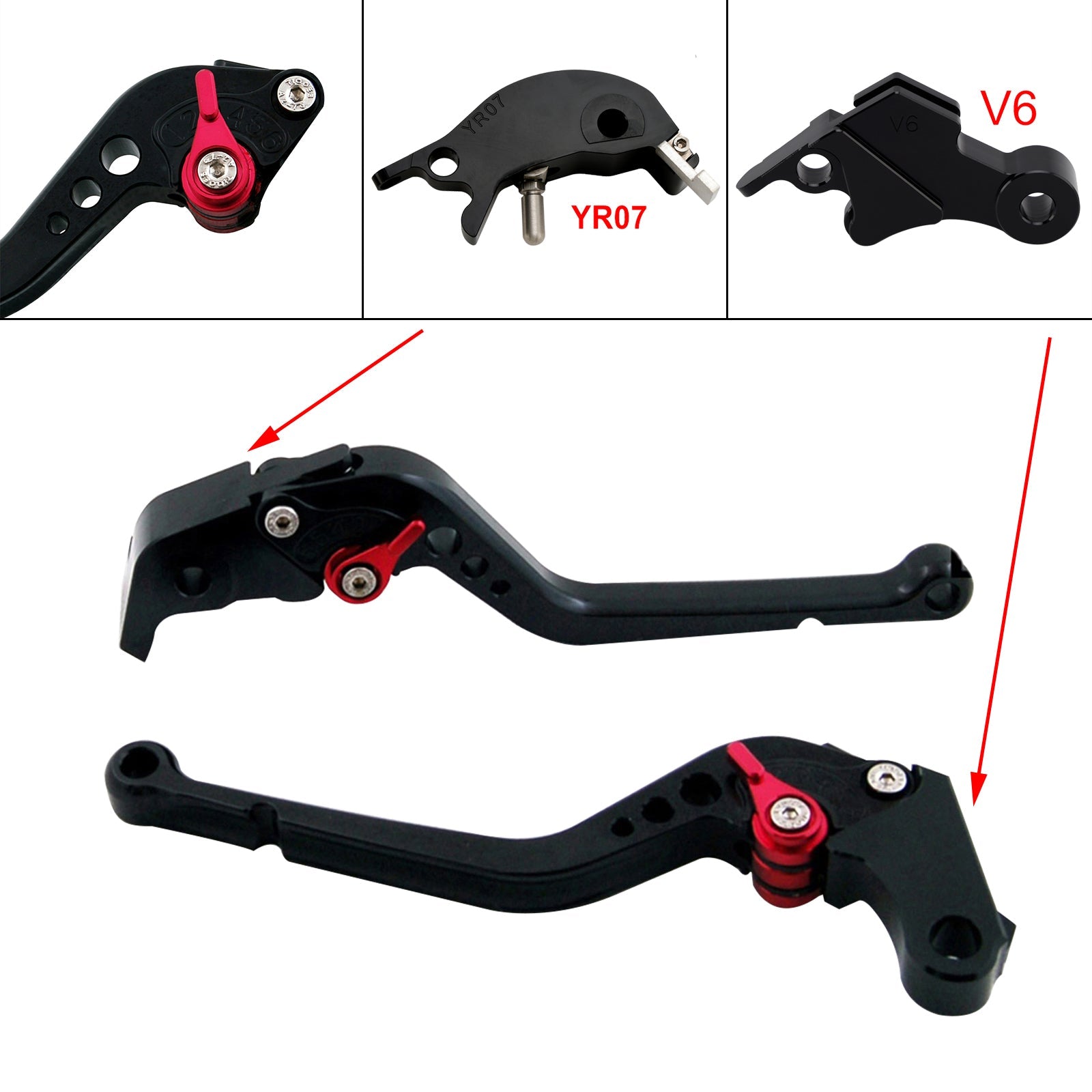 Levier de frein et d'embrayage long compatible avec YAMAHA XSR900 XSR900GP MT-09 MT-09SP 2024-2025