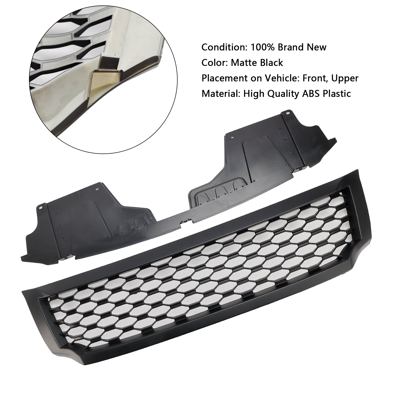 Rejilla de parachoques delantero negro mate para Nissan Navara NP300 D23 2015-2020