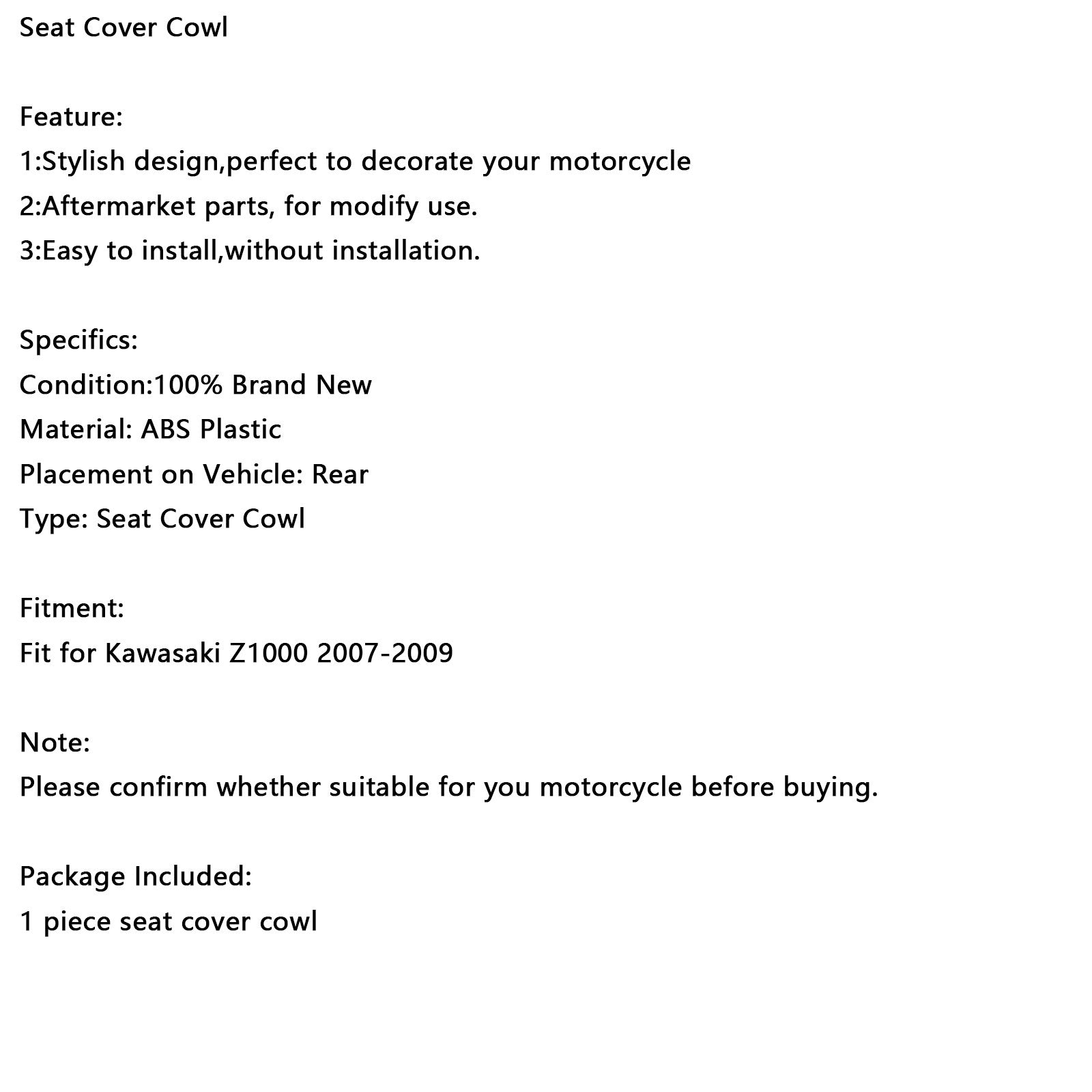 Zadnji sedež sejma za Kawasaki Z1000 2007-2009