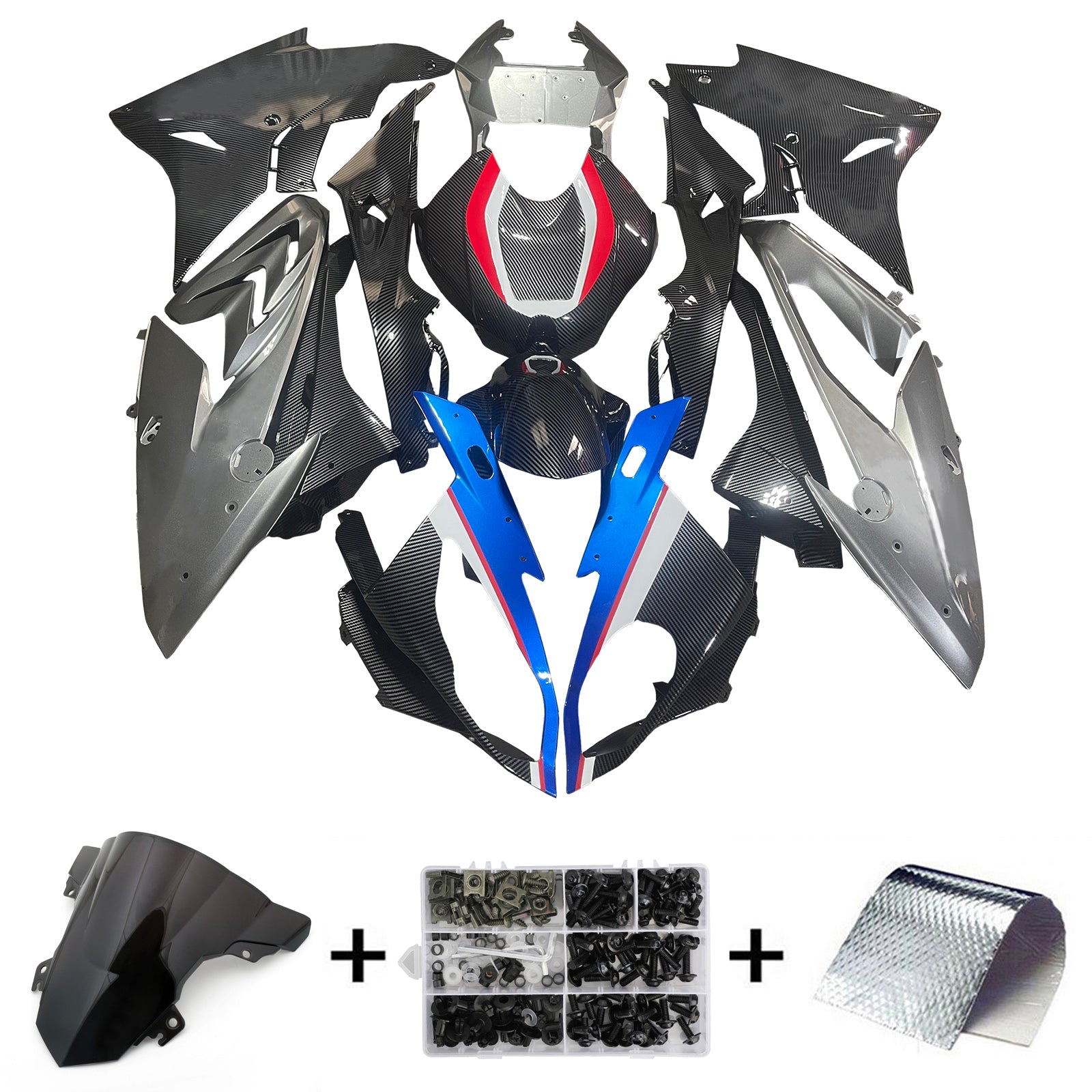 Kit de carénage injecté en plastique ABS pour BMW S1000RR 2017-2018