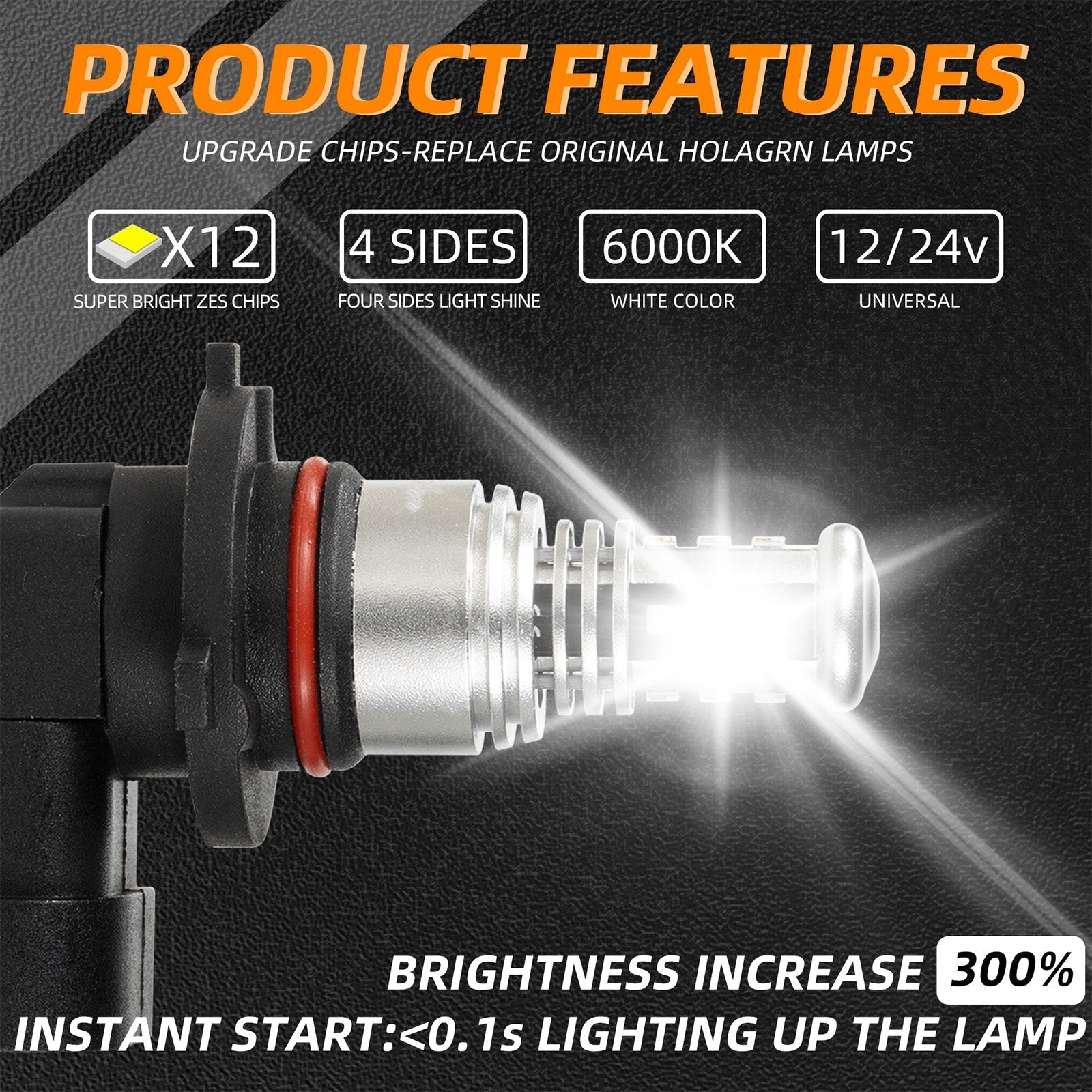 Proiettore LED 6000K 2000W 300000LM Bulbs di luci ad alta potenza generica