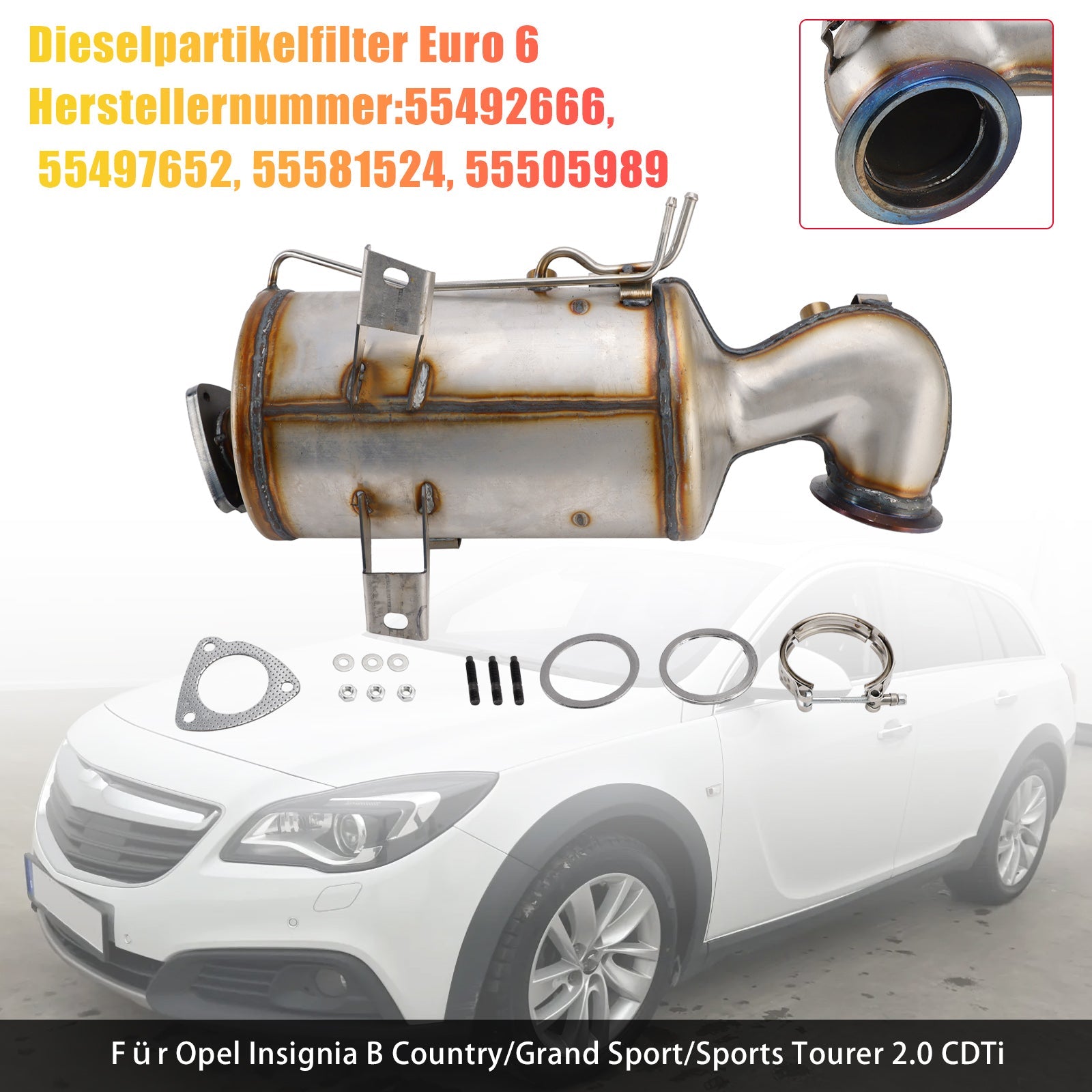 Filter trdih delcev (DPF) za Opel Insignia B Country/Grand Sport 2.0 CDTi
