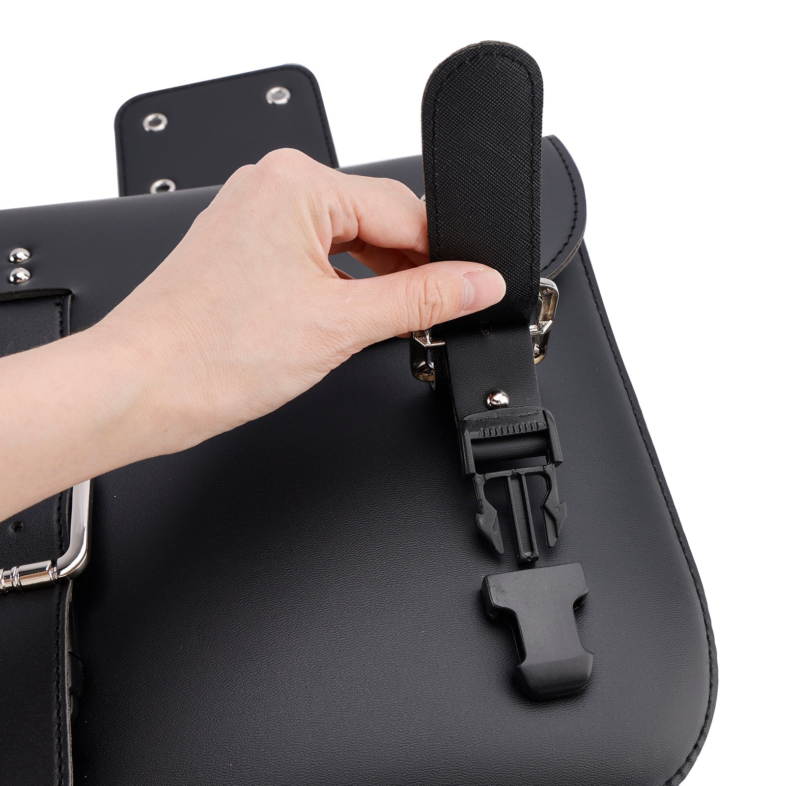 Črna bočna sedla vrečka 18 l za motocikel