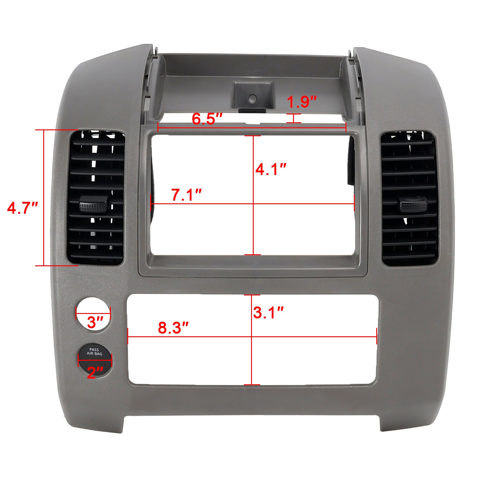 2005-2020 Nissan Frontier S, XE, SE, LE, Nismo Off-Road - 4 cylindres 2,5 L, 6 cylindres 4,0 L Panneau de console centrale Couvercle du groupe d'instruments Lunette 68259-ZP16