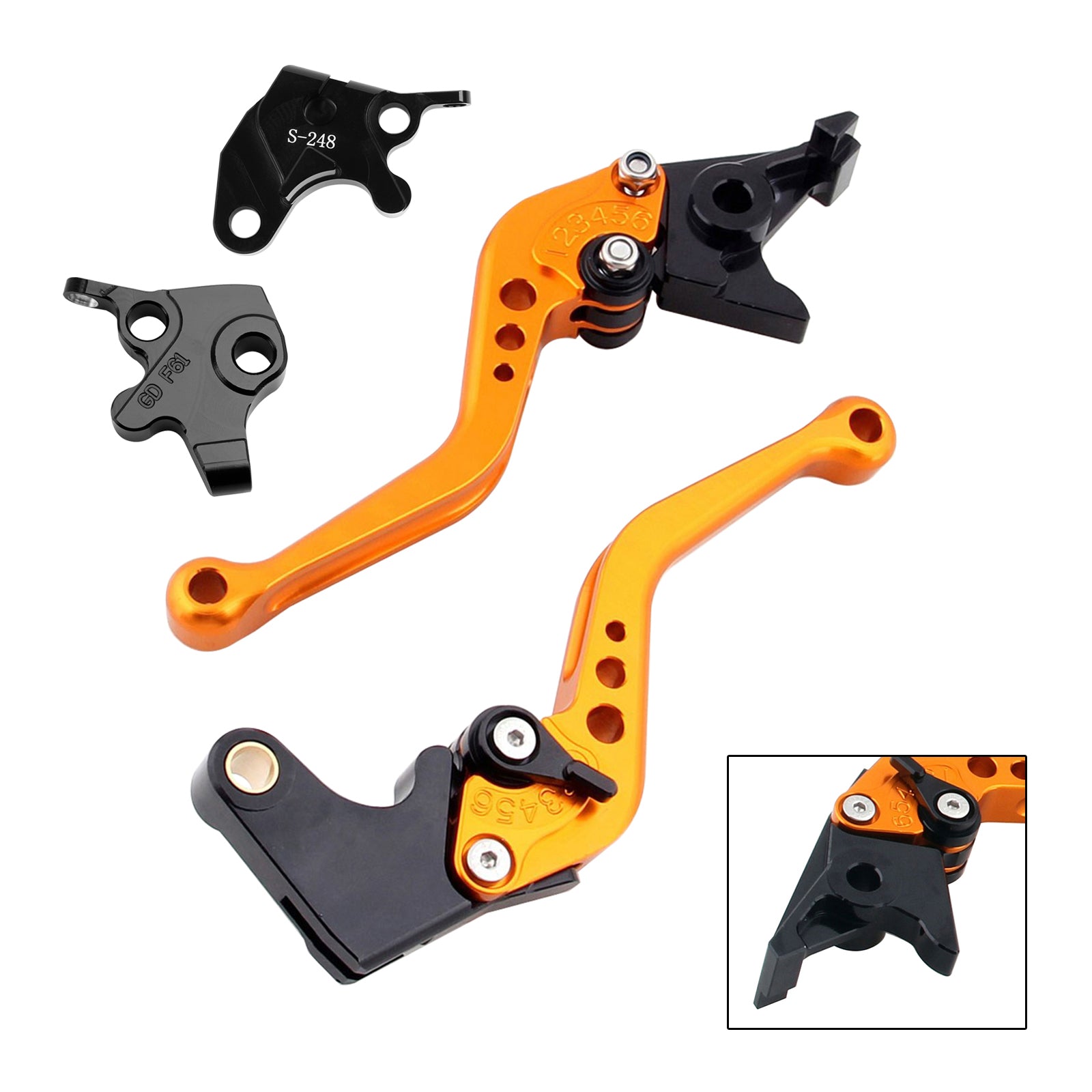 Palanca de freno y embrague corta para Yamaha YZF R125 2008-2011