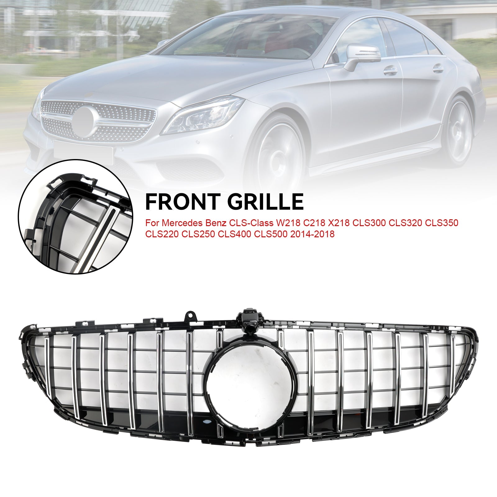 Grille de pare-chocs avant Mercedes Benz Classe CLS W218 CLS350 2015-2018