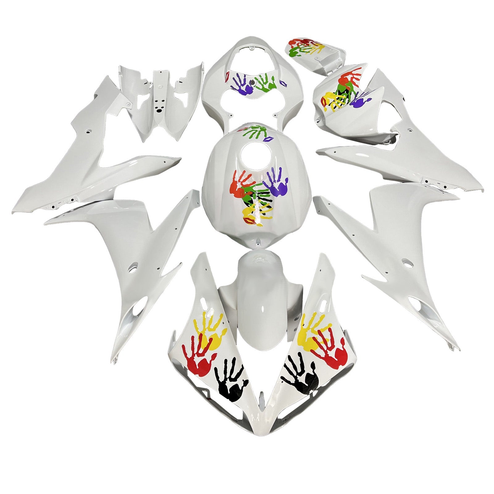 Kit carenatura iniettata in plastica ABS per Yamaha YZFR1 YZF-R1 2004-2006