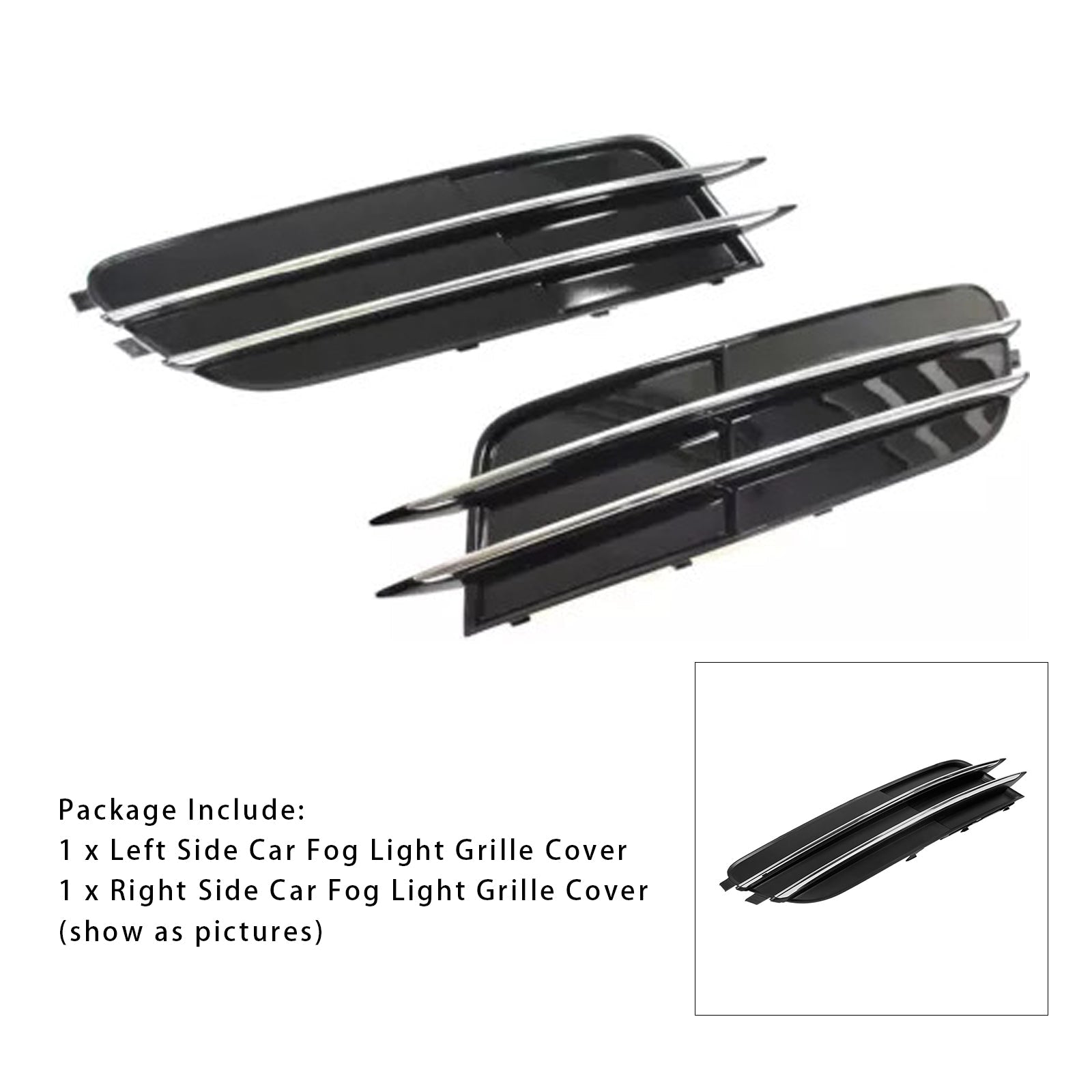 Paar mistvoorlichtbeschermroosters voor Audi A6 C7 2011-2014