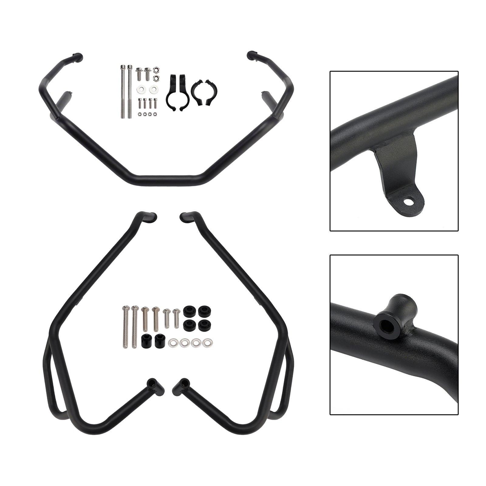 Črni komplet za zaščito zgornjega in spodnjega okvirja ter šasije za Honda X-Adv 750 (2025 in novejši modeli).